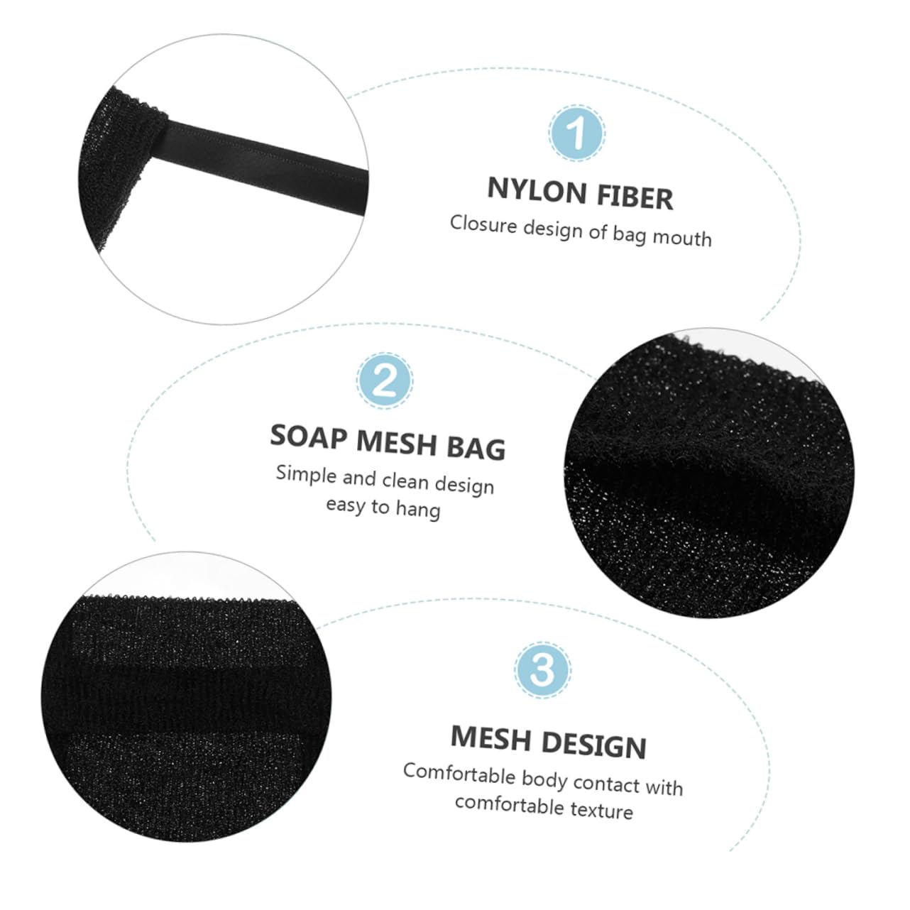 FRCOLOR 8 Pcs Soap Foaming Mesh Bag Exfoliating Soap Net Soap Pouch Sponge Soap Holder Travel Toothpaste Dispenser Soap Dishes for Bar Soap Foam Pocket Bag for Soap Black Nylon Fiber 5