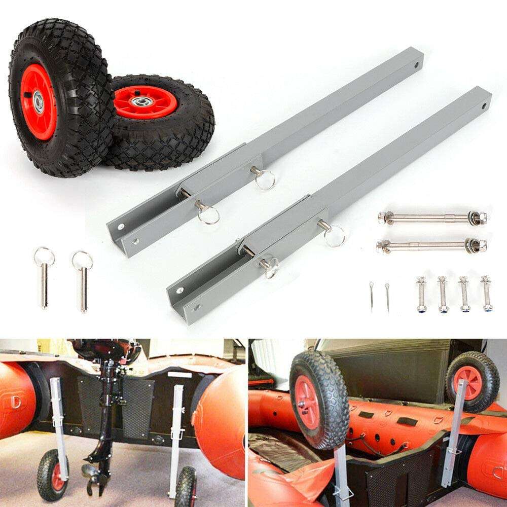 DENESTUS Boat Transom Launching Wheel Dolly Easy Stainless Steel Tires Stand for Inflatable Boats and Dinghy Yacht 6