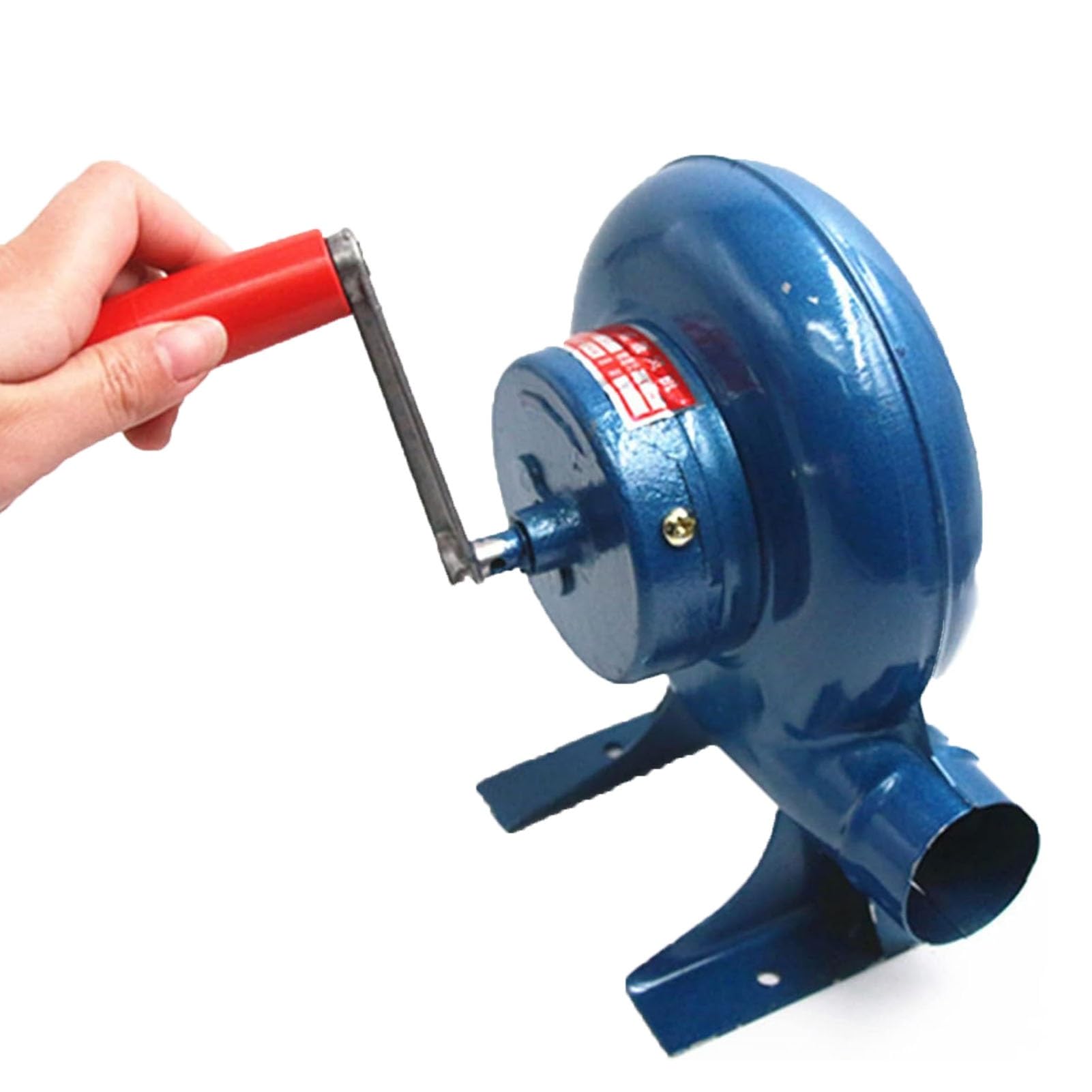 Hand Crank Blacksmith Forge Blower - Iron Gear Popcorn Fan Manual Fan, Portable Manual Fast Fire Starter, Barbecue Charcoal Grills Stove Accessories, for Outdoor Camping Cooking BBQ Air Blower(80W) 5
