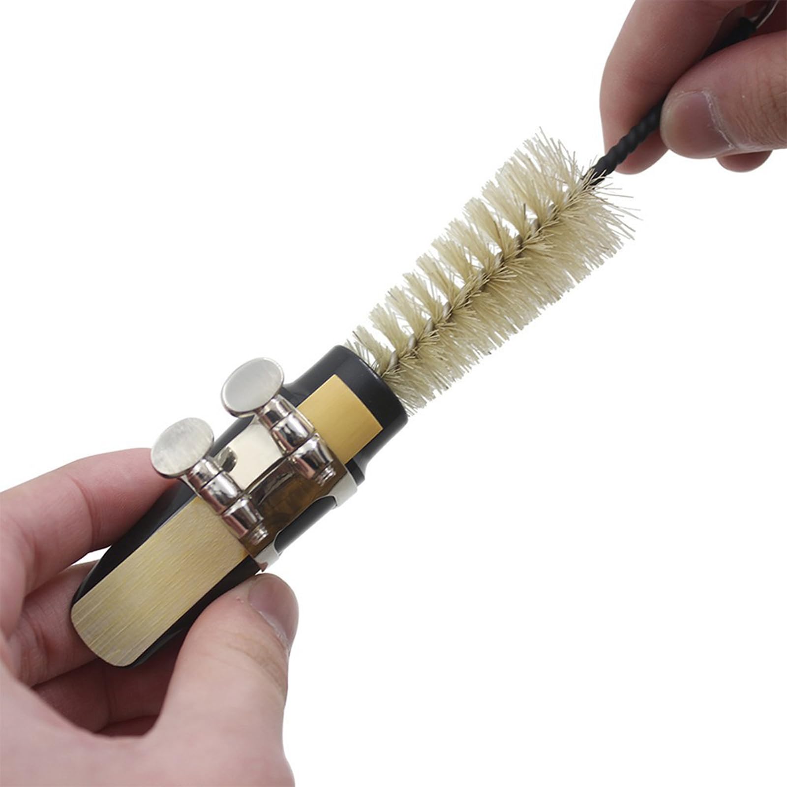 Alto Tenor Soprano Saxophone Cleaning Cloth Kit, Sax Microfiber Cleaning Cotton Cloth with Reed Case & Mouthpiece Brush & Gloves & Neck Strap, Wind Woodwind Clarinet Flute Trumpet Clean Care Swab 6