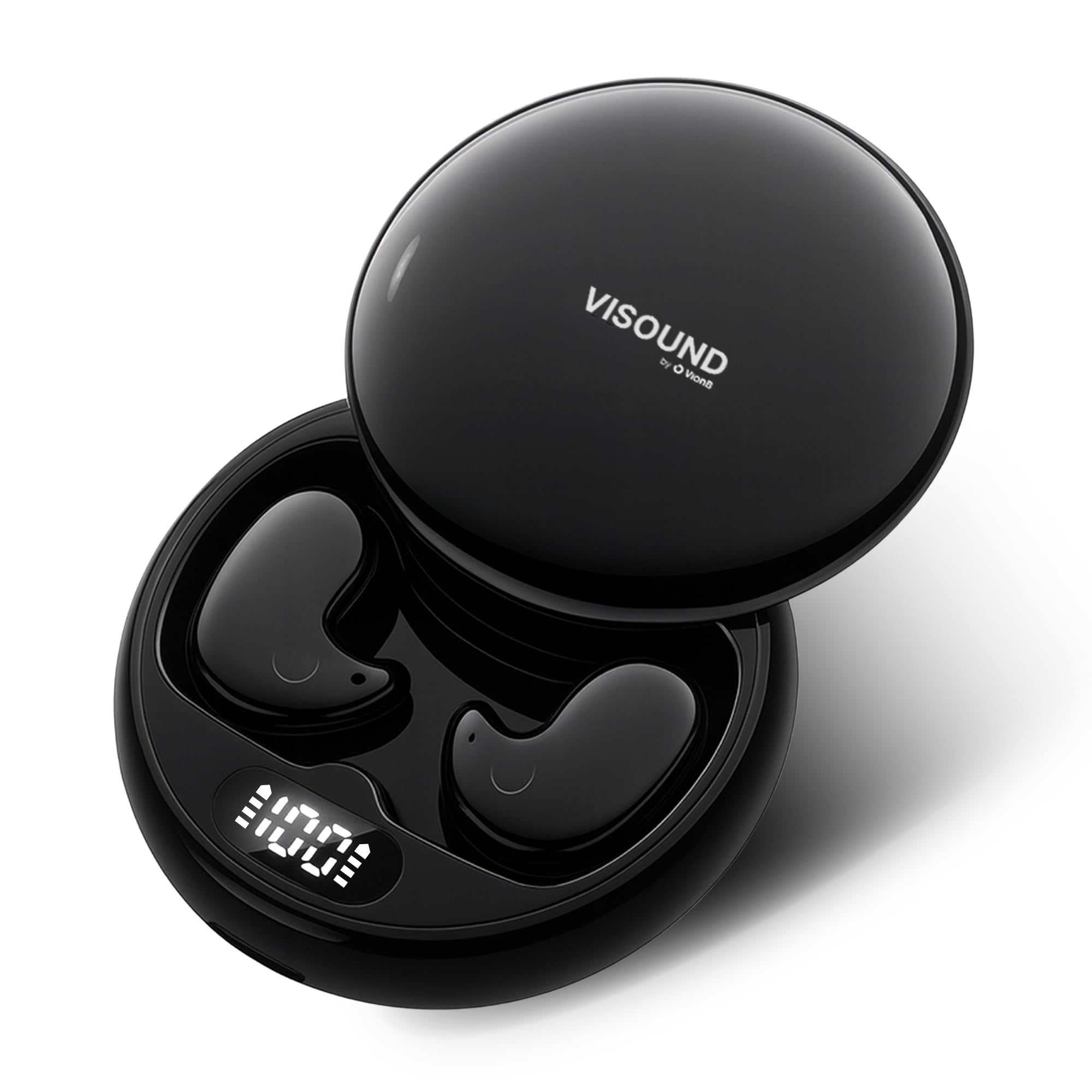 VISOUND Drift Earbuds VionB Wireless Bluetooth Noise Cancelling Earbuds for Small Ears – Ultra Comfortable Wireless Ear Buds with Mic, Noise Isolation, No Ear Pressure – IP6 Waterproof Ear Buds