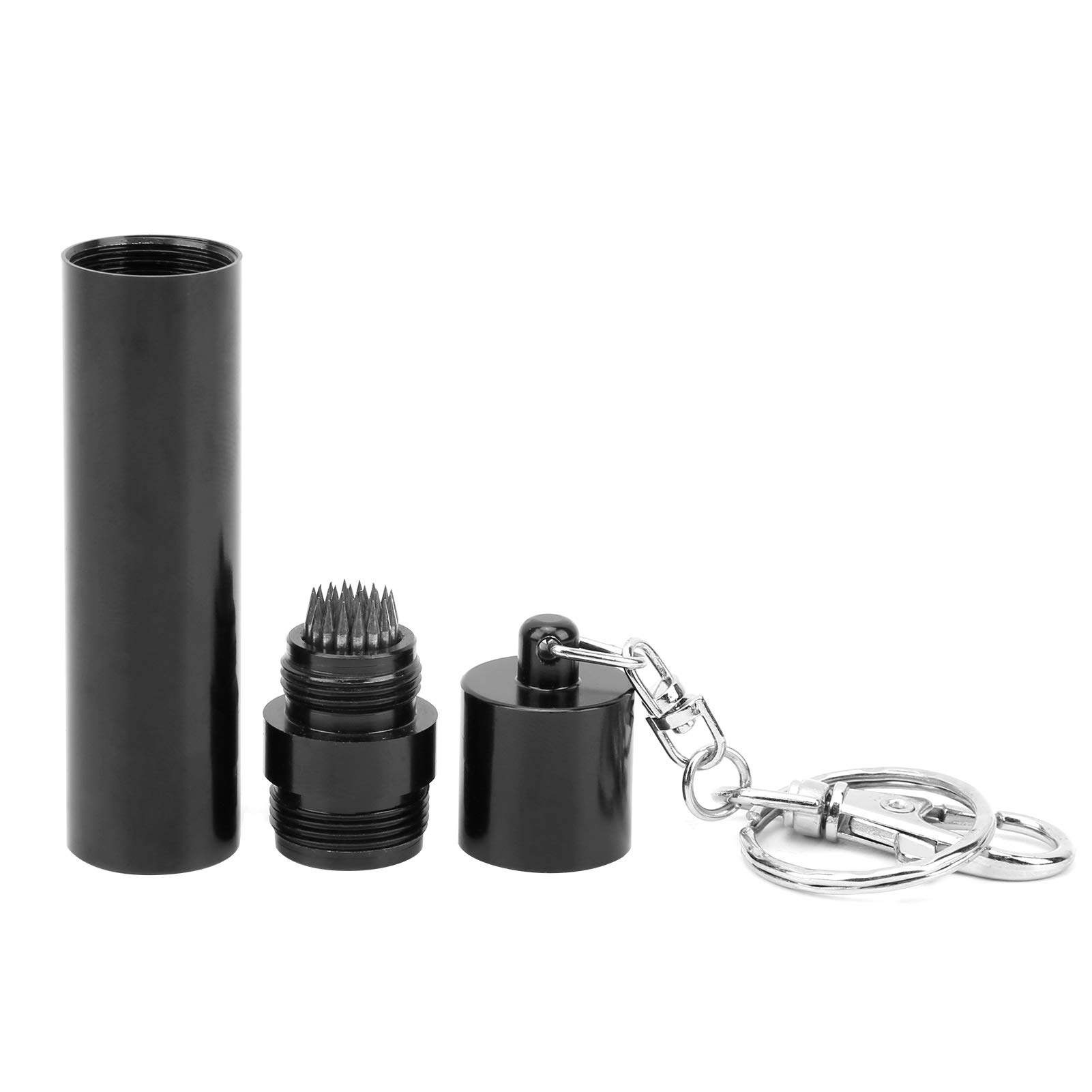 Arc Design Metal+Aluminum+Stainless Steel Without Burrs Cue Tip Shaper, 1 PCS Snooker Tip Pricker, for Leisure Exercise Snooker Billiard Cue(Black) 1