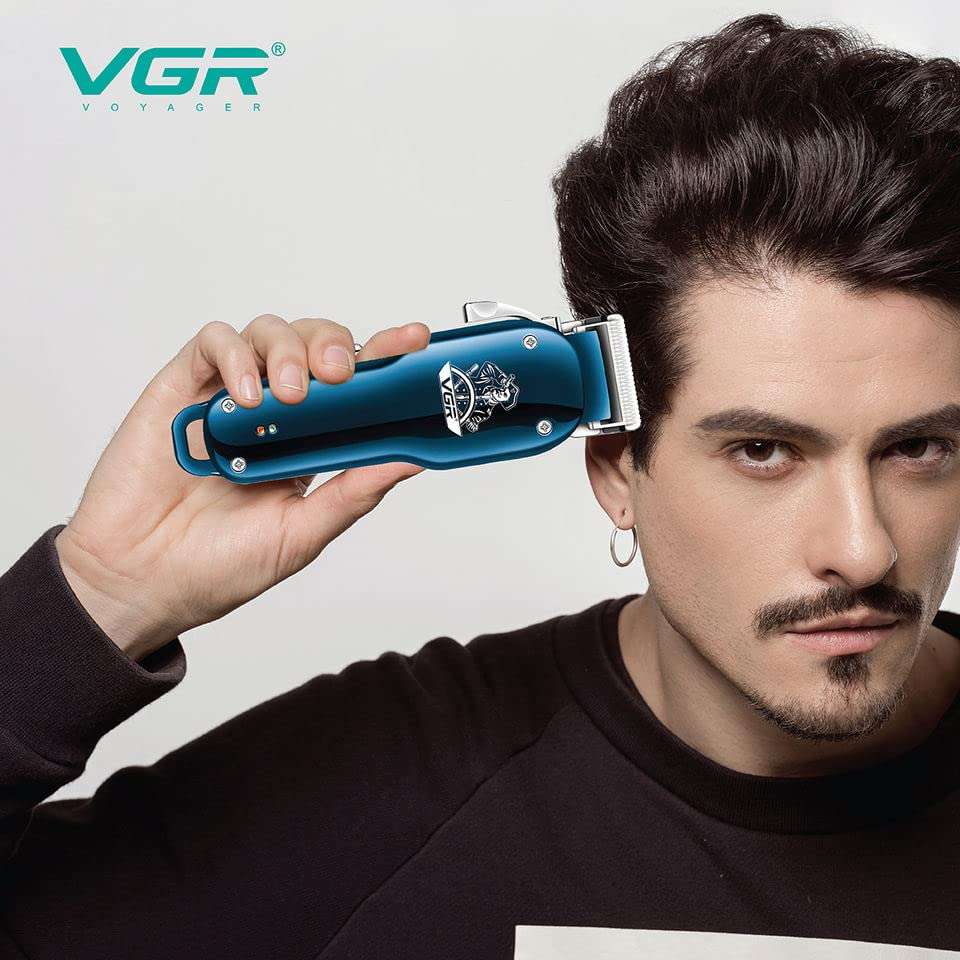 VGR V-679 Professional Salon Series Hair Clipper/Hair Trimmer for Men, 180 min Runtime with 4 Length Settings (Blue) 6
