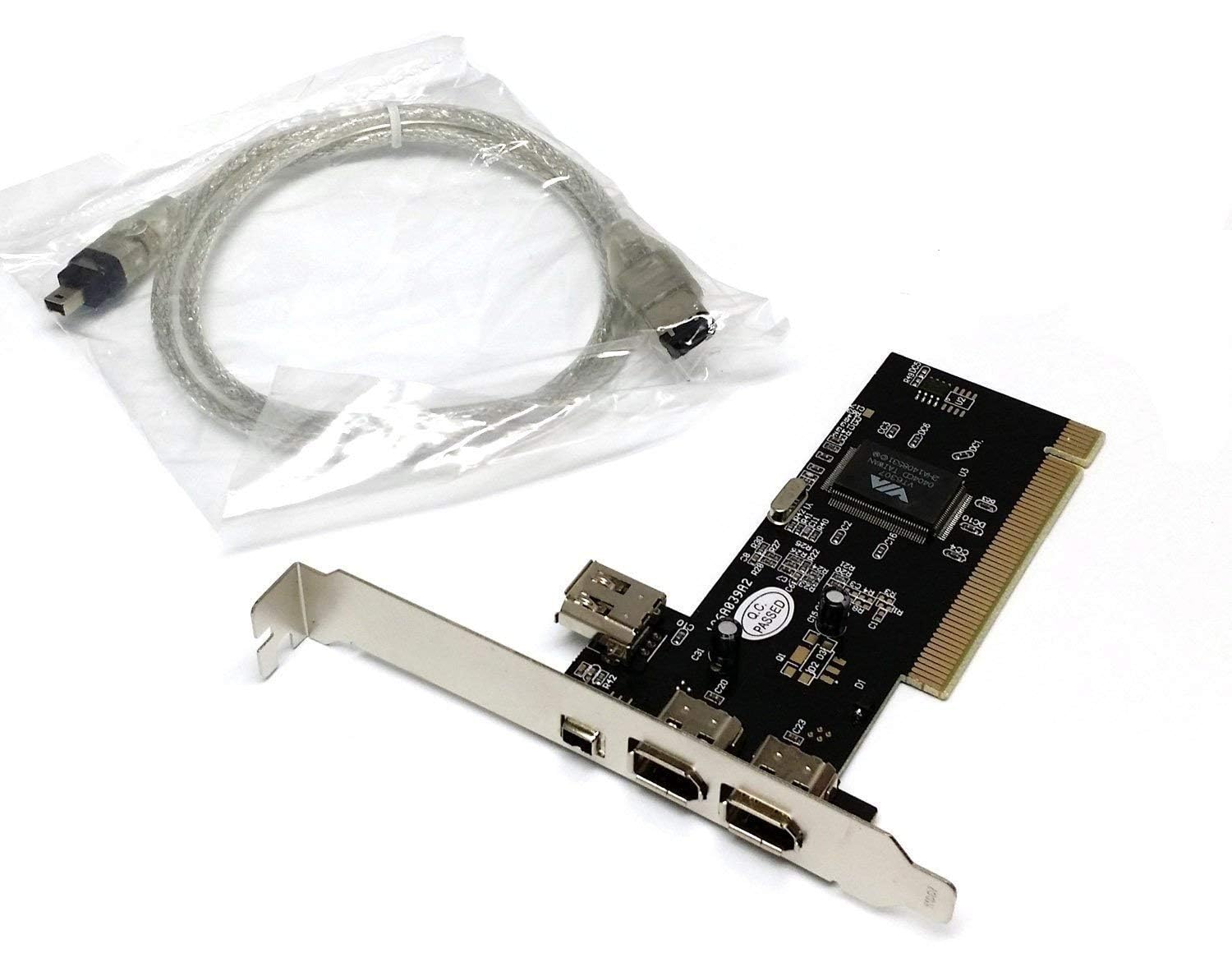 Hexabyte PCI Firewire 400 Card – IEEE 1394a Adapter for Desktop PC – 3-Port Firewire Expansion Card for Video Capture & Audio Devices – Compatible with Windows 11/10/8/7 5