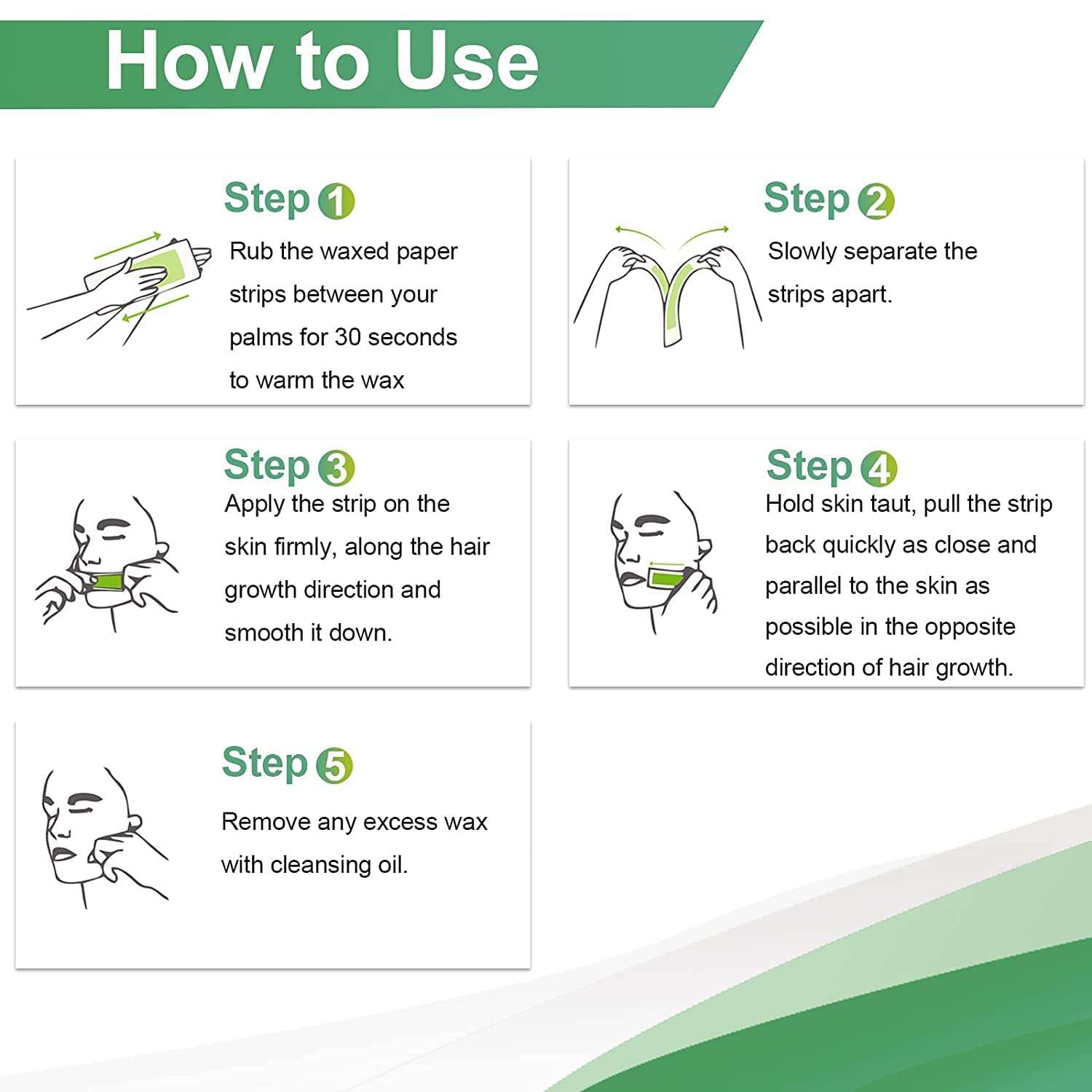 MYYNTI Quick Eyebrows Upper Lip Chin Facial Wax Strips Painless Face Hair Removal Small Waxing Strip Sheet for Women's and Girl's (Multicolor) (Pack Of 10) 6