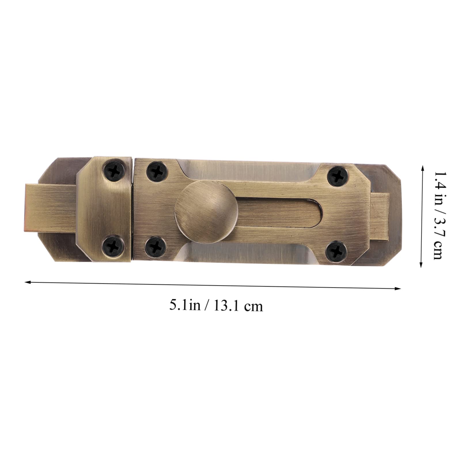 2pcs Deadbolt Door Keyless Door Latch Door Security Latch Door Slide Lock Door Safety Latch Door Bolt Lock Wooden Door Latch Slide Door Lock Zinc Alloy Door Latch Retro Door Latch 5
