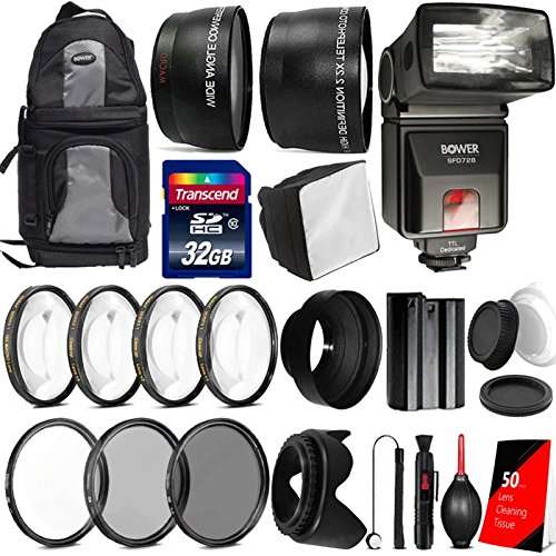 Premium All You Need Accessory Bundle with TTL Flash for for Nikon D7200 D7100 D7000 Digital SLR Camera 1