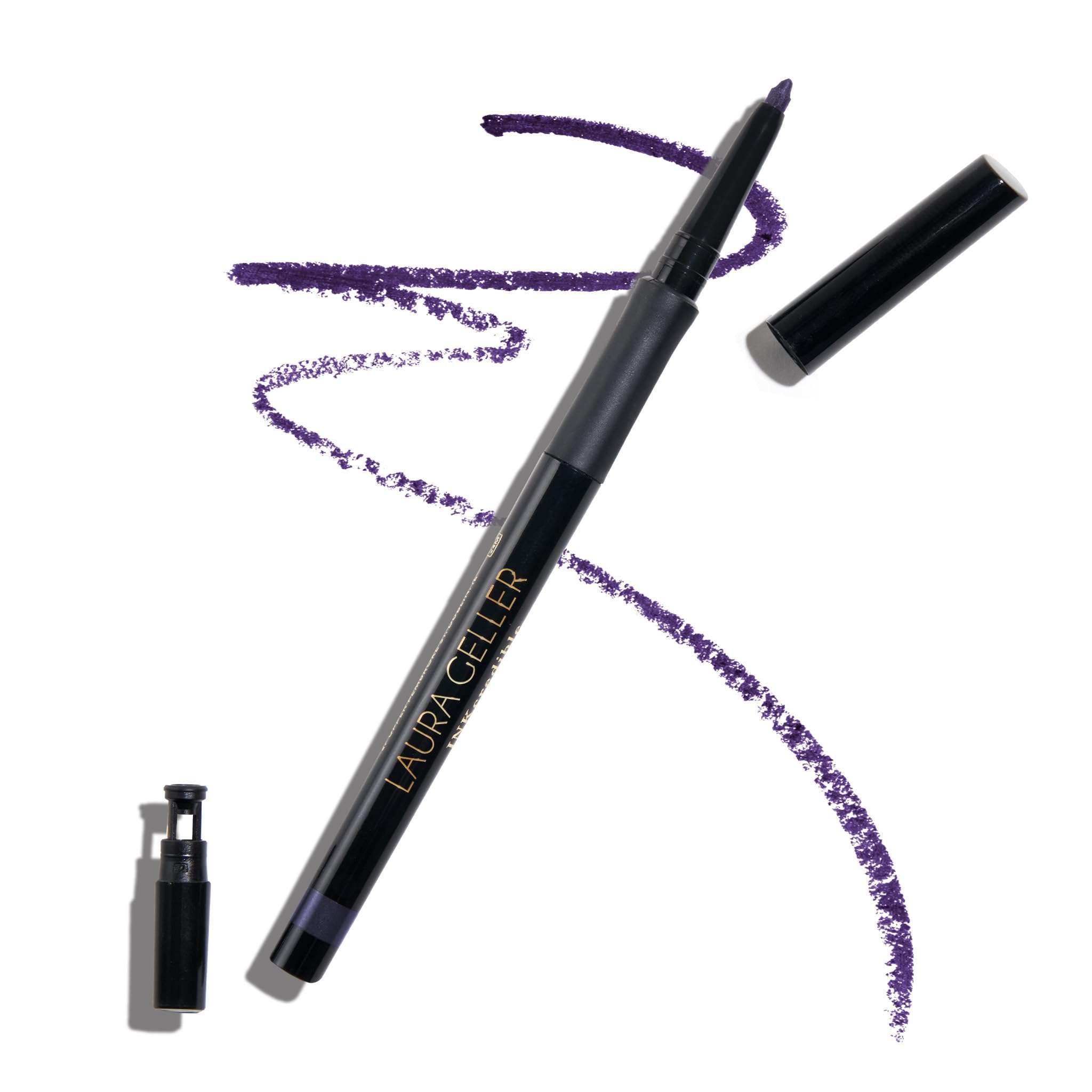 LAURA GELLER NEW YORK INKcredible Gel Eyeliner - Deep Purple - Waterproof Smudge-proof Eyeliner Pencil - Built in Sharpener 2