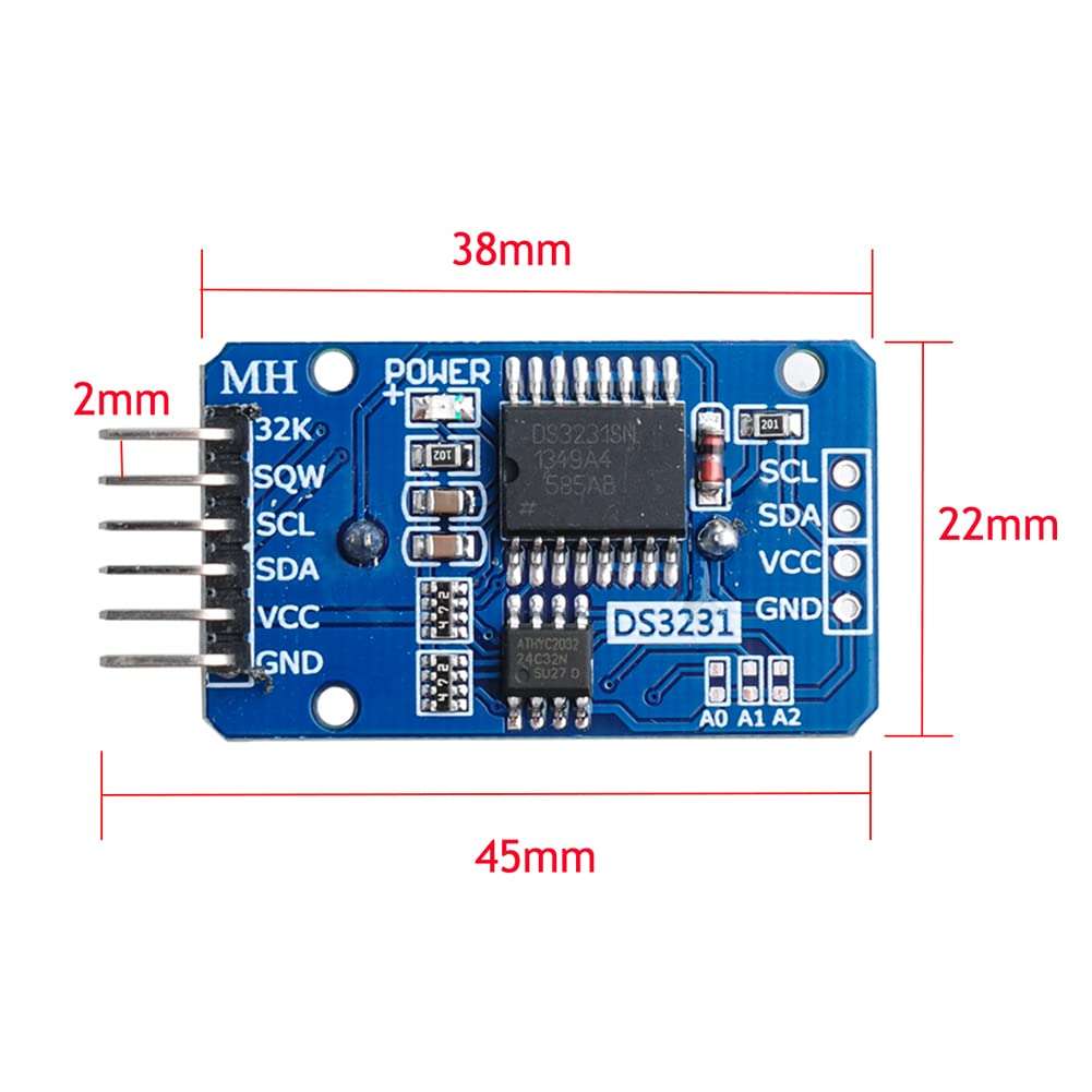 Geekstory 5PCS DS3231 Real Time Clock Module RTC Sensor High Precision AT24C32 IIC Timer Alarm Clock for Arduino Raspberry Pi 4