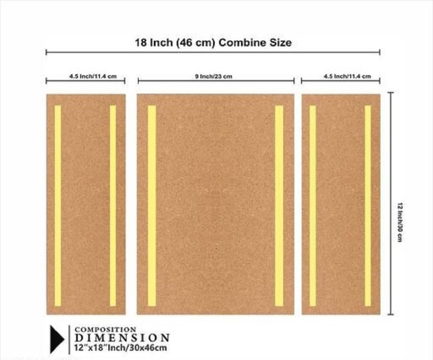 SNDArt Set of 3 UV Textured Panel Islamic Religious Wall Painting for Living Room Wall Decoration Gift Items (12X18 inch_JM-MU-988) 5