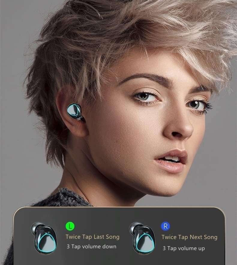 NIUTA 2023 Bluetooth 5.1 Headphones Wireless Earbuds HiFi Stereo, 40H Playtime in-Ear Earbud, Bluetooth Earbuds with LED Power Display, IP7 Waterproof Wireless Earphones Sport Headset for Android iOS 6