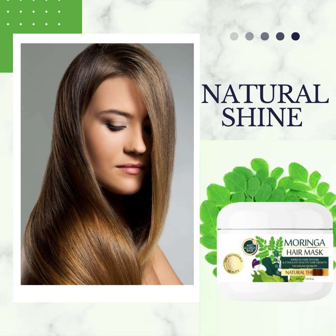 Moringa Hair Mask Smoothening Hair Stronger Frizz Free Healthy Nourishing 200gm 6