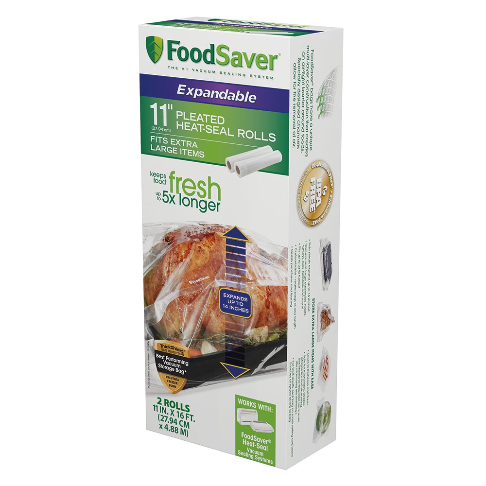 FoodSaver Vacuum Sealer Bags for Extra Large Items, Rolls for Custom Fit Airtight Food Storage and Sous Vide (Packaging May Vary) 2