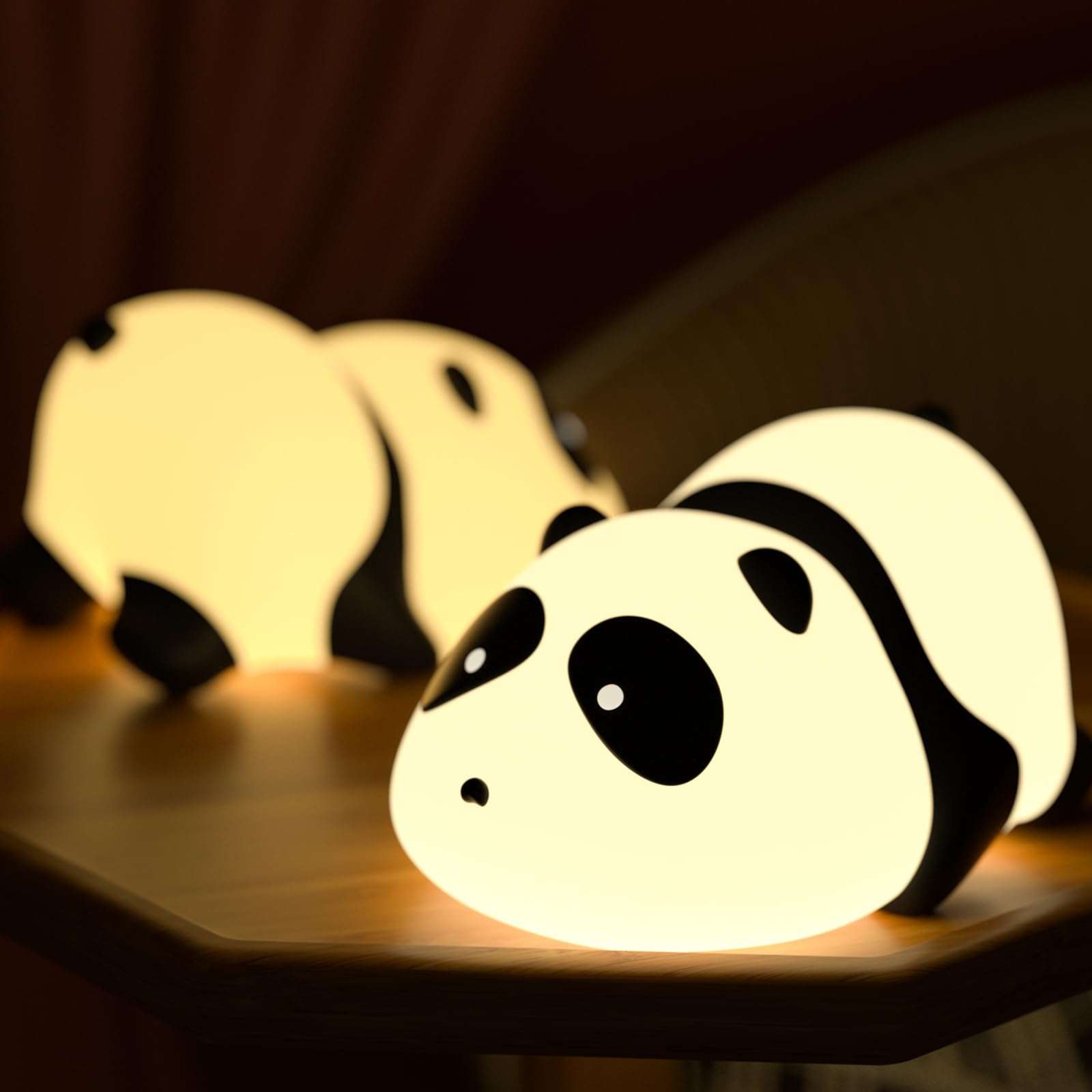 Redreco, Naughty Bear Kids Night Light, Cute LED Soft Silicone Light, LED Dimmable Nursery Night Light, Kids Room Boys Girls Gift Rechargeable 1