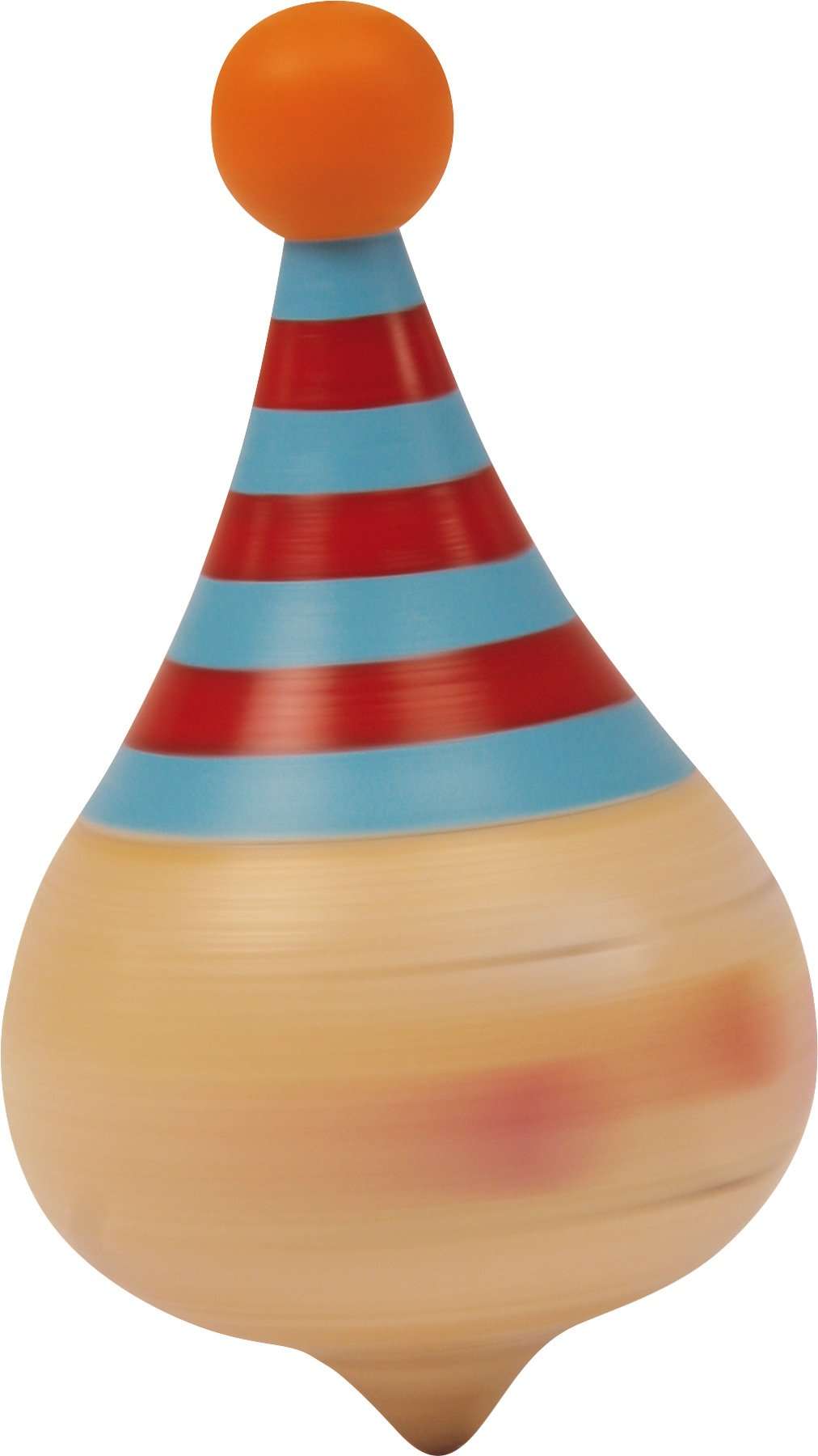 Small Foot 6138 Set of 6 Spinning Tops Clown Made of Wood, with Clown Faces, as a Present or for Birthdays, from 3 Years Old 2