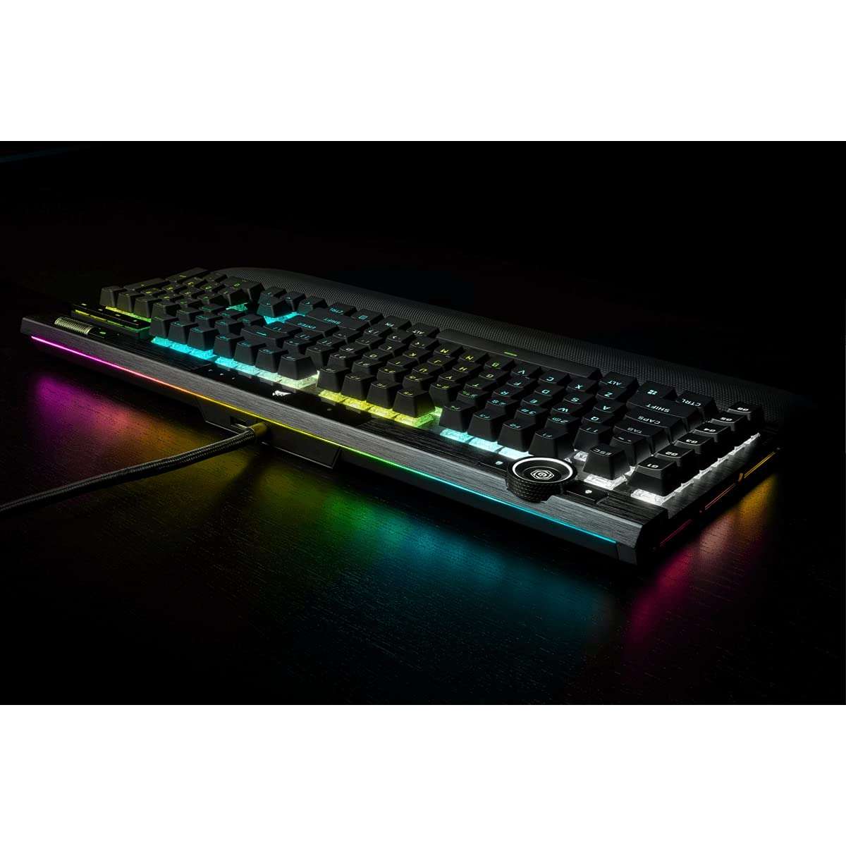 Corsair K100 RGB Mechanical Gaming Keyboard - Cherry MX Speed RGB Silver Keyswitches - PBT Double-Shot Keycaps - Elgato Stream Deck and iCUE Compatible - QWERTY NA Layout - Black 5