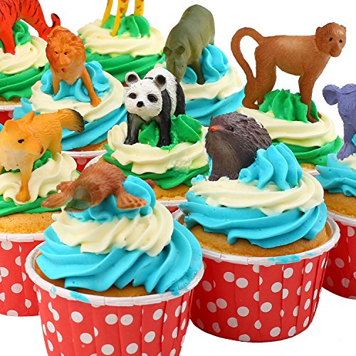 Yeonha Toys Animals Figure, 80 Piece Mini Safari Jungle Animals and Farm Animal Toys Set, Realistic Wild Vinyl Plastic Animal Learning Toys for Boys Girls Kids Toddlers Forest Party Favors 5