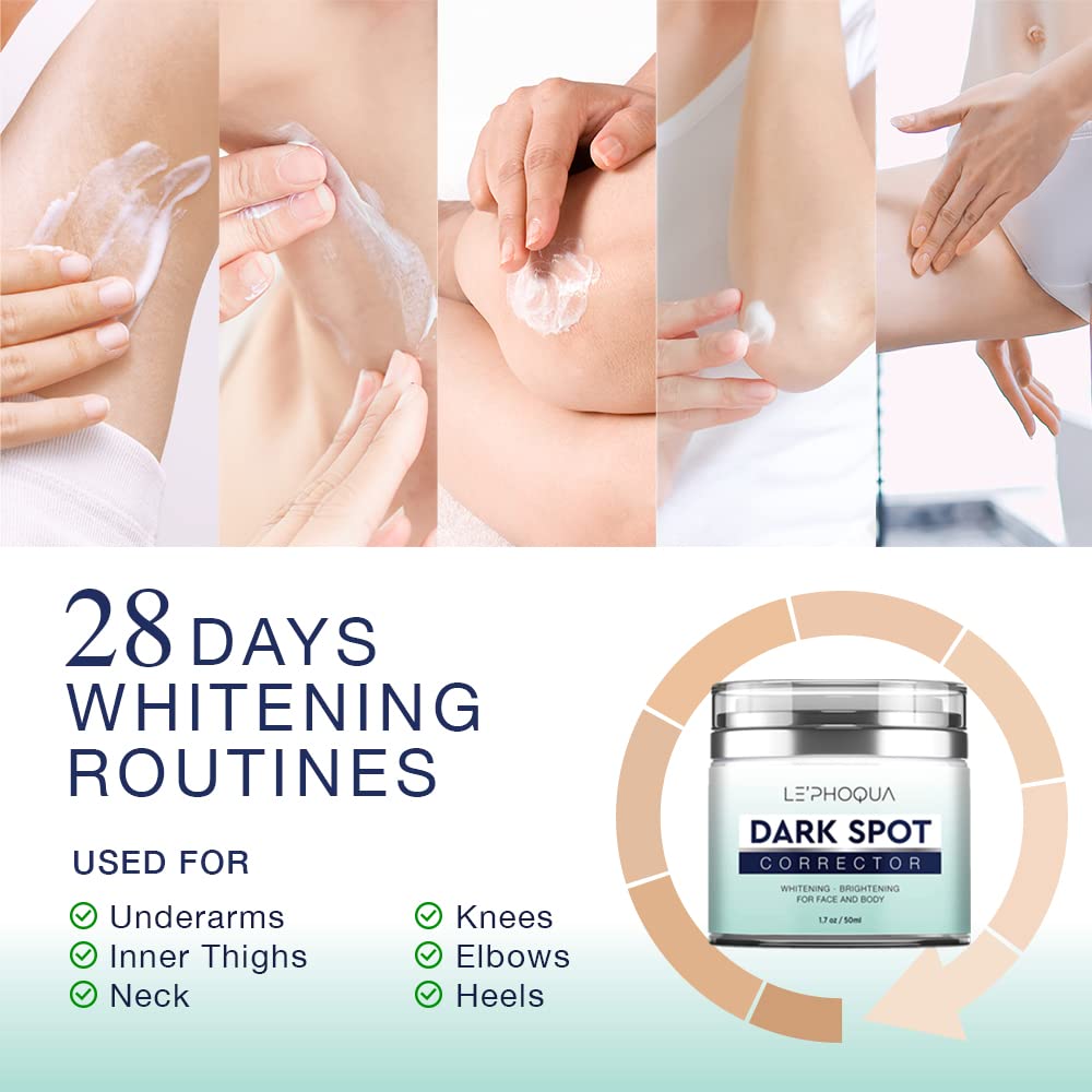 Le’phoqua Underarm Cream, Dark Spot Corrector Cream, Instant Results For Intimate Area, Body, Underarms, Armpit, Knees, Elbows, and inner Thigh 4