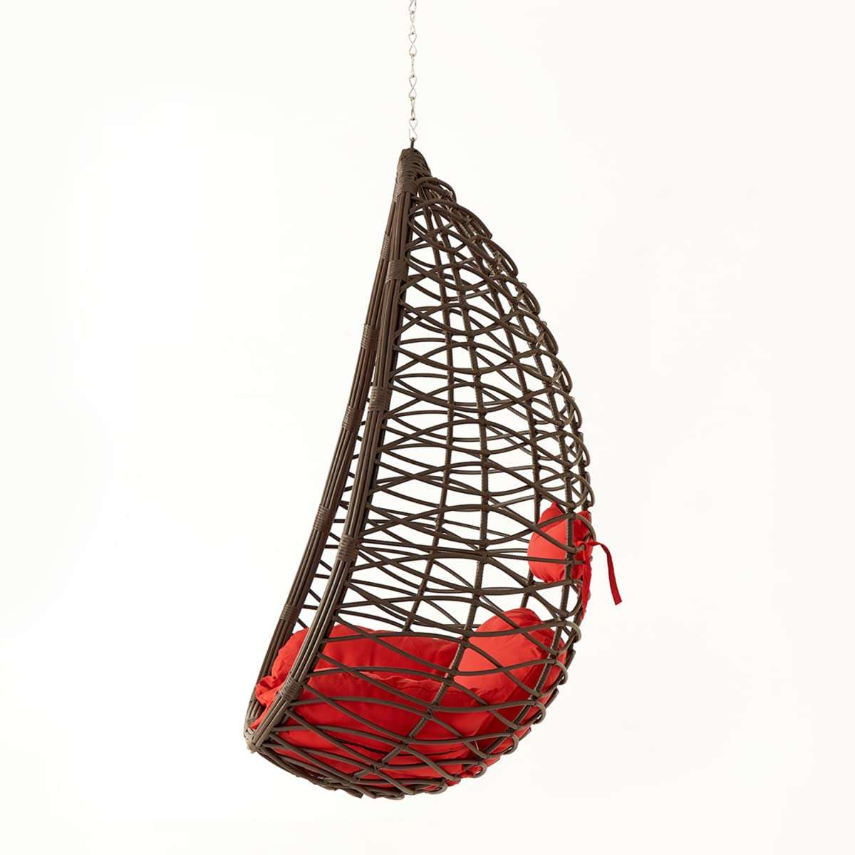 Home Centre Helios Brezza Uber Brown Hanging Chair with Seat Cushions 6