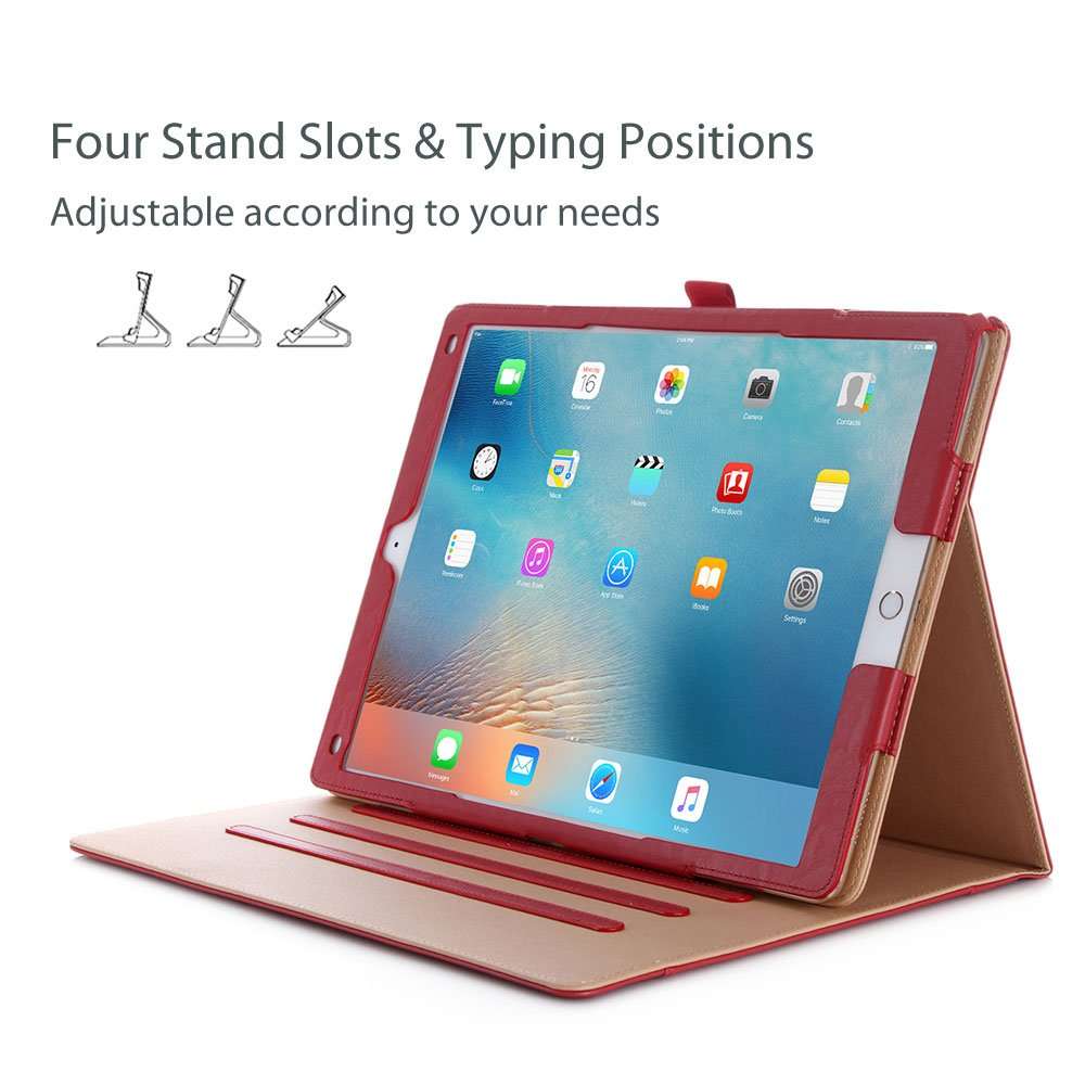ProCase for iPad Pro 12.9 2017/2015 Case (1st & 2nd Generation), Stand Folio Case Cover for iPad Pro 12.9 Inch (Old Model 2017/2015), with Multiple Viewing Angles, Pencil Holder -Red 4