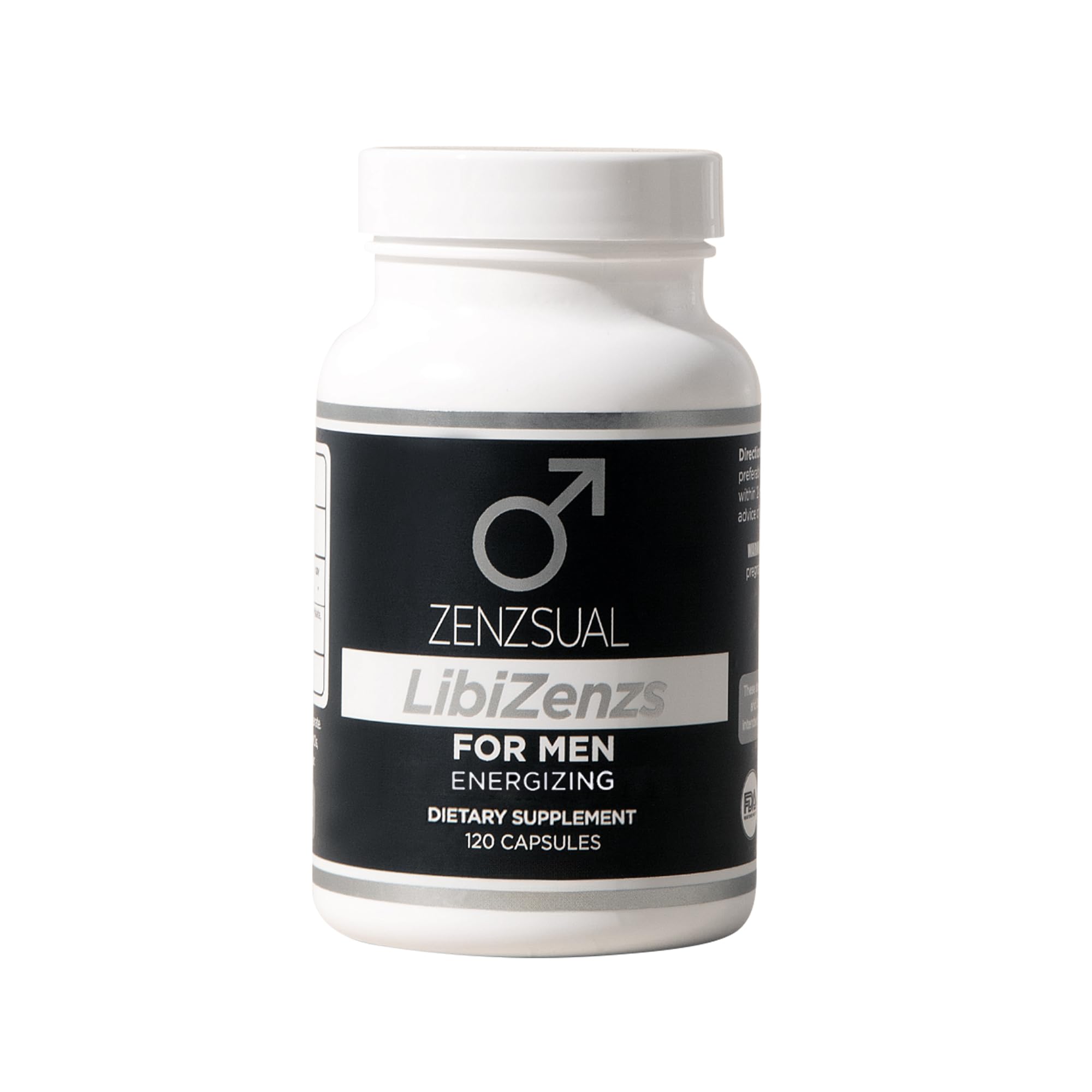 ZENZSUAL LibiZenzs Men - Natural Dietary Supplement Blend with Ginseng, Maca Root, Ashwagandha - Increases Testosterone Levels - Gluten Free (120 Capsules) 1