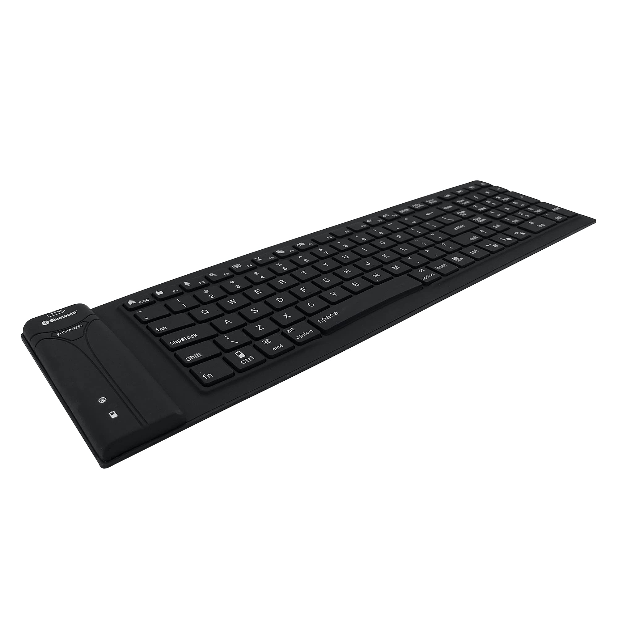 Meega Tech Foldable Silicone Keyboard Wireless Bluetooth Waterproof Rollup Keyboard for Notebook/PC/Laptop/iPad/iPhone,Black,X-Small 4