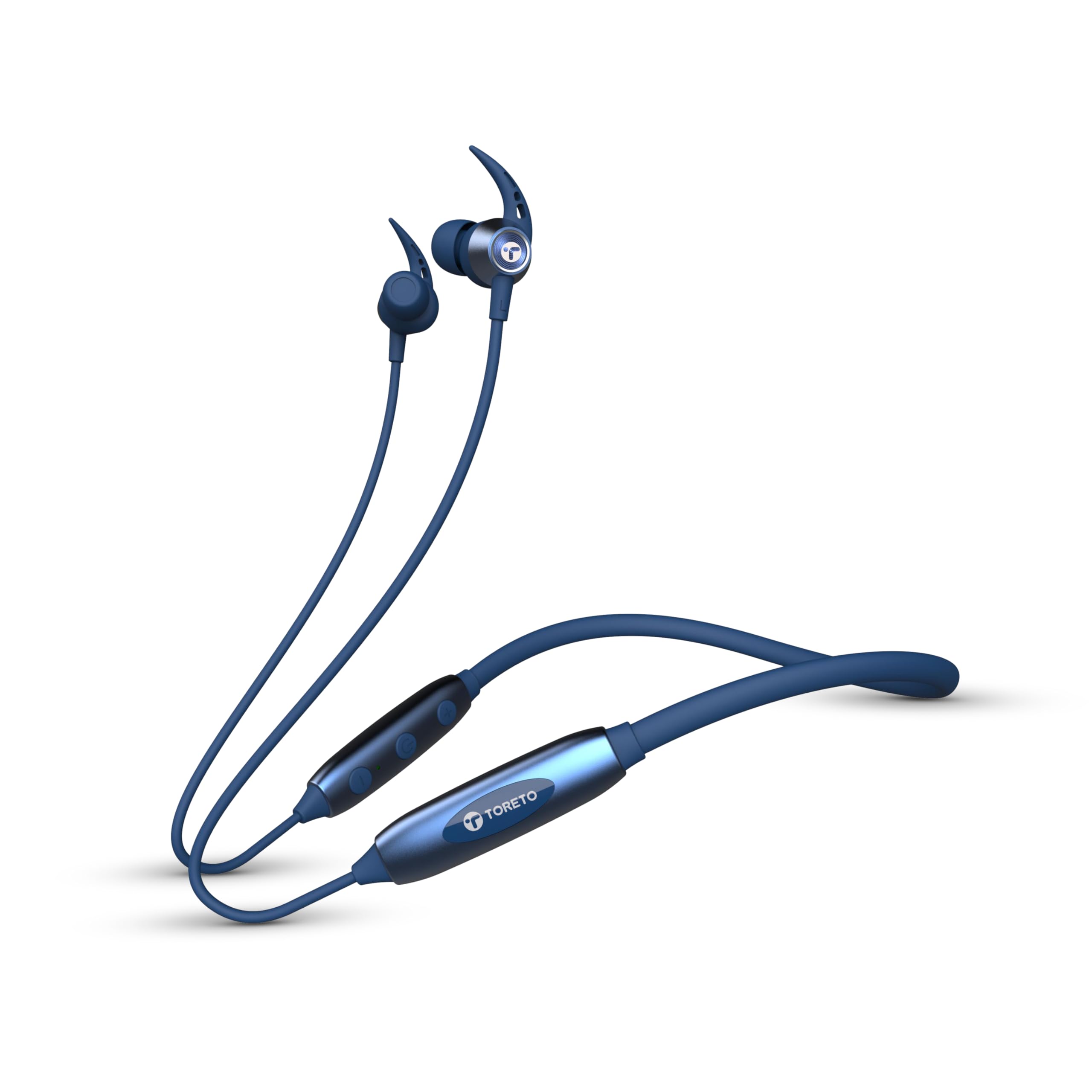 Toreto Alpha Lite (TOR 230) in Ear Bluetooth Neckband with Dedicated Gaming Ultra-Low Latency Mode | Type C Fast Charge | 30 Hours Playtime | Clear Sound | Water & Dust Resistant (Blue)… 1