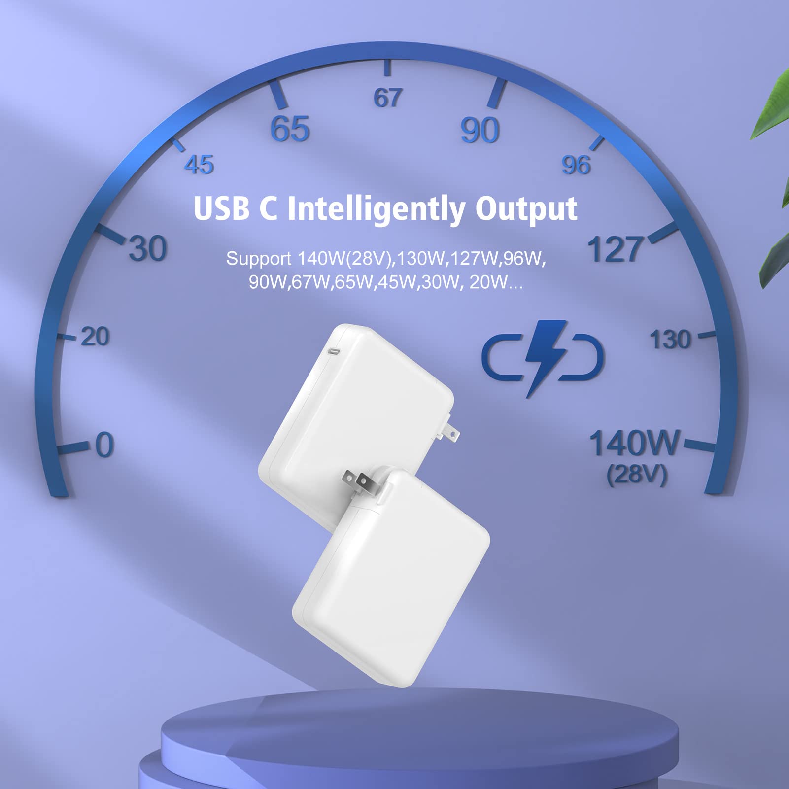 140W USB C Charger for MacBook Pro 16, 15, 14, 13 inch 2024, 2023, 2022, 2021, 2020, 2019, MacBook Air 15 13 inch, iPad pro M4 iPad air M2, PD 3.1 28V Great for M1, M2,M3 Laptop, Original Quality 6