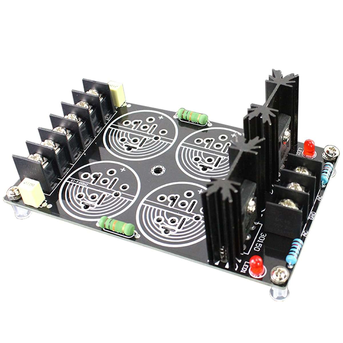 Semi-Finished 4-Capacitor Welded Schottky Rectifier Filter Power Board, 120A Rectification and Filtering Power Supply Board 1
