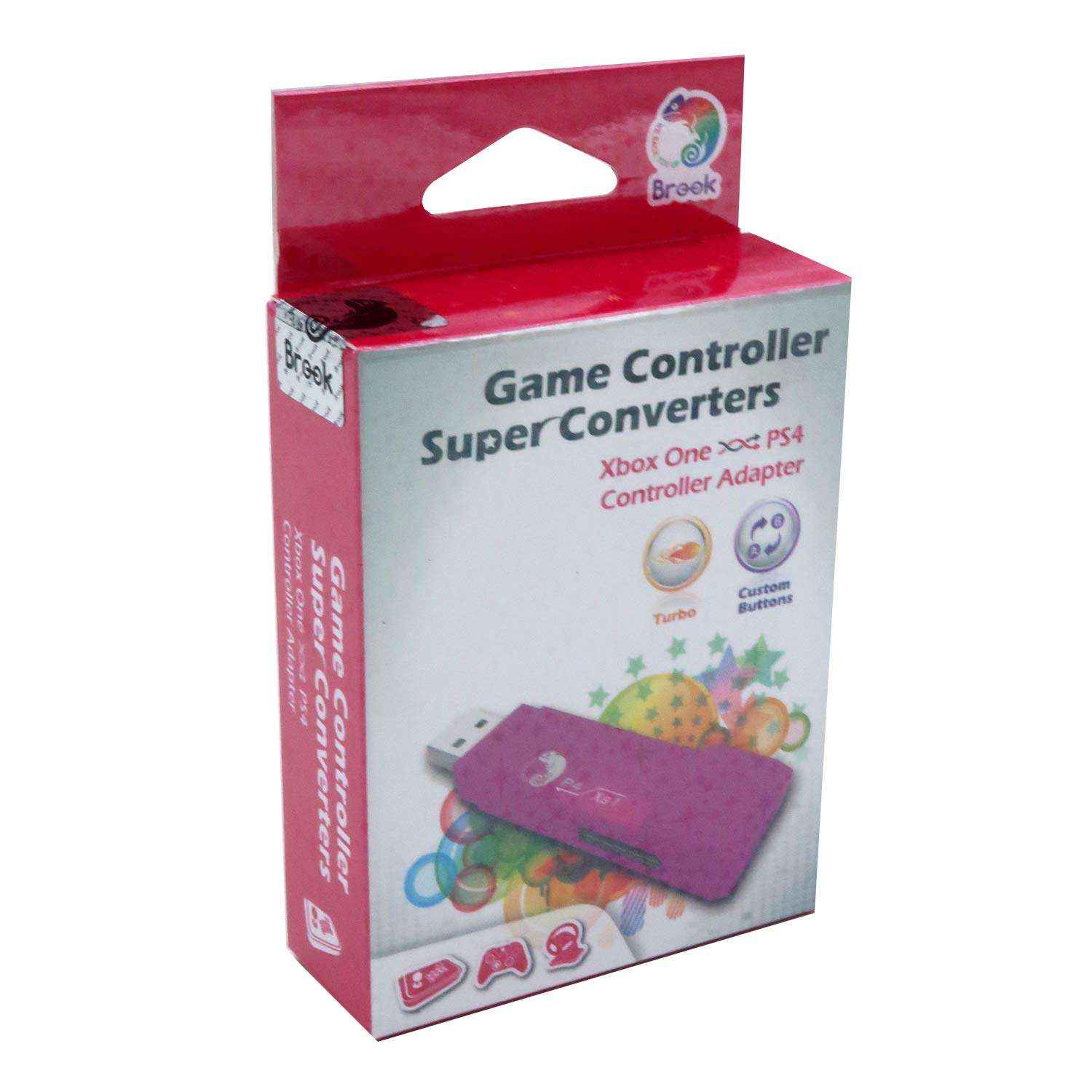 Gam3Gear Brook Xbox One Controller to PS4 Console Super Converter Gaming Adapter with Keychain 4