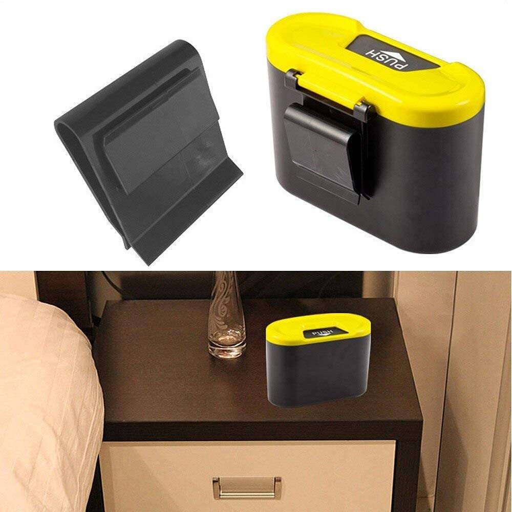 Dravizon Trash Can Auto Trash Car Holder Bin Mini Trash Can Garbage Dust Storage Case for Auto Accessories Auto Organizer 6