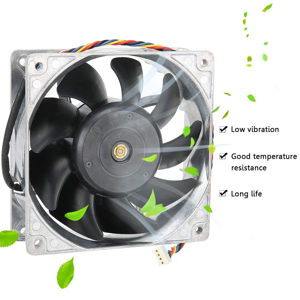 120mm PC Case Cooling Fan, 12V 4A PWM 4-Pin Silent Computer CPU Cooler, 5800RPM Speed, 280.38CFM High Air Volume, Aluminum Alloy Fan Frame, Durable 6