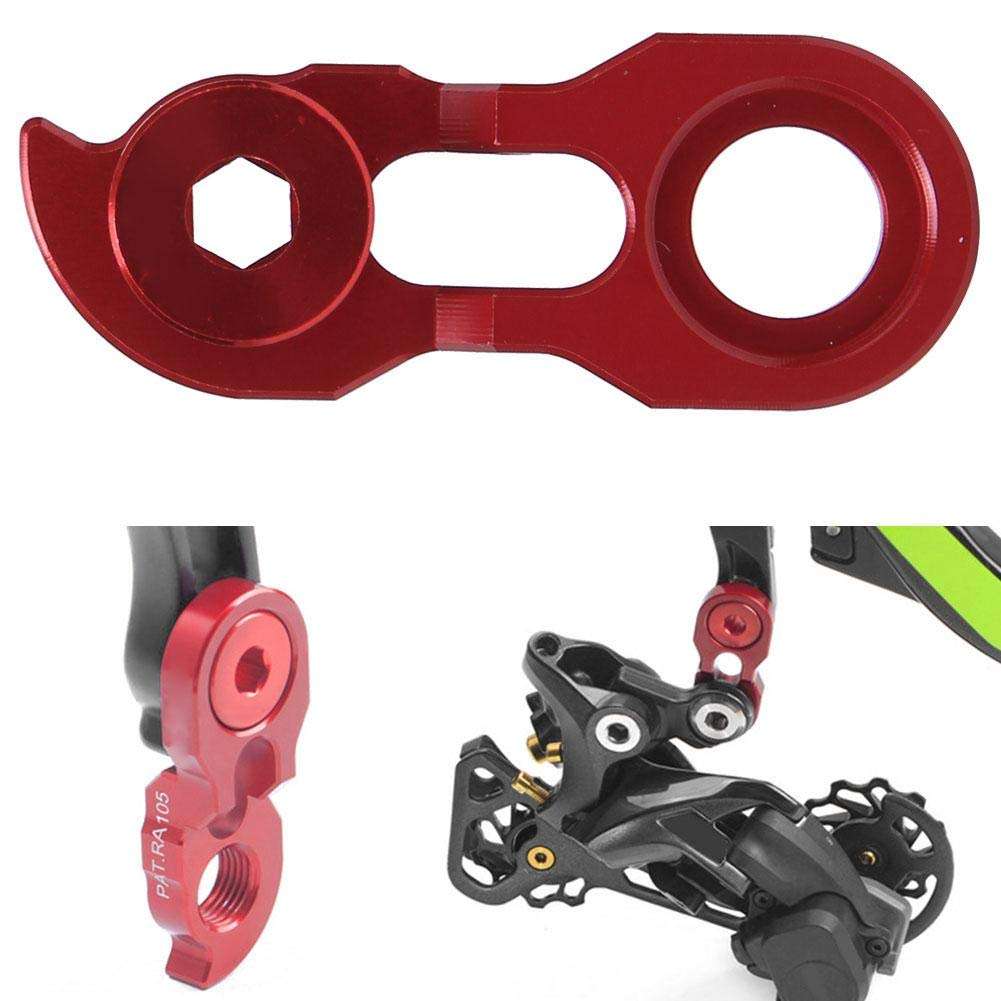 Derailleur Hanger Extender, RA105 Risk Bicycle Rear Derailleur Hanger Extension Bike Frame Tail Hook Extender for 34T-52T(Red) 3