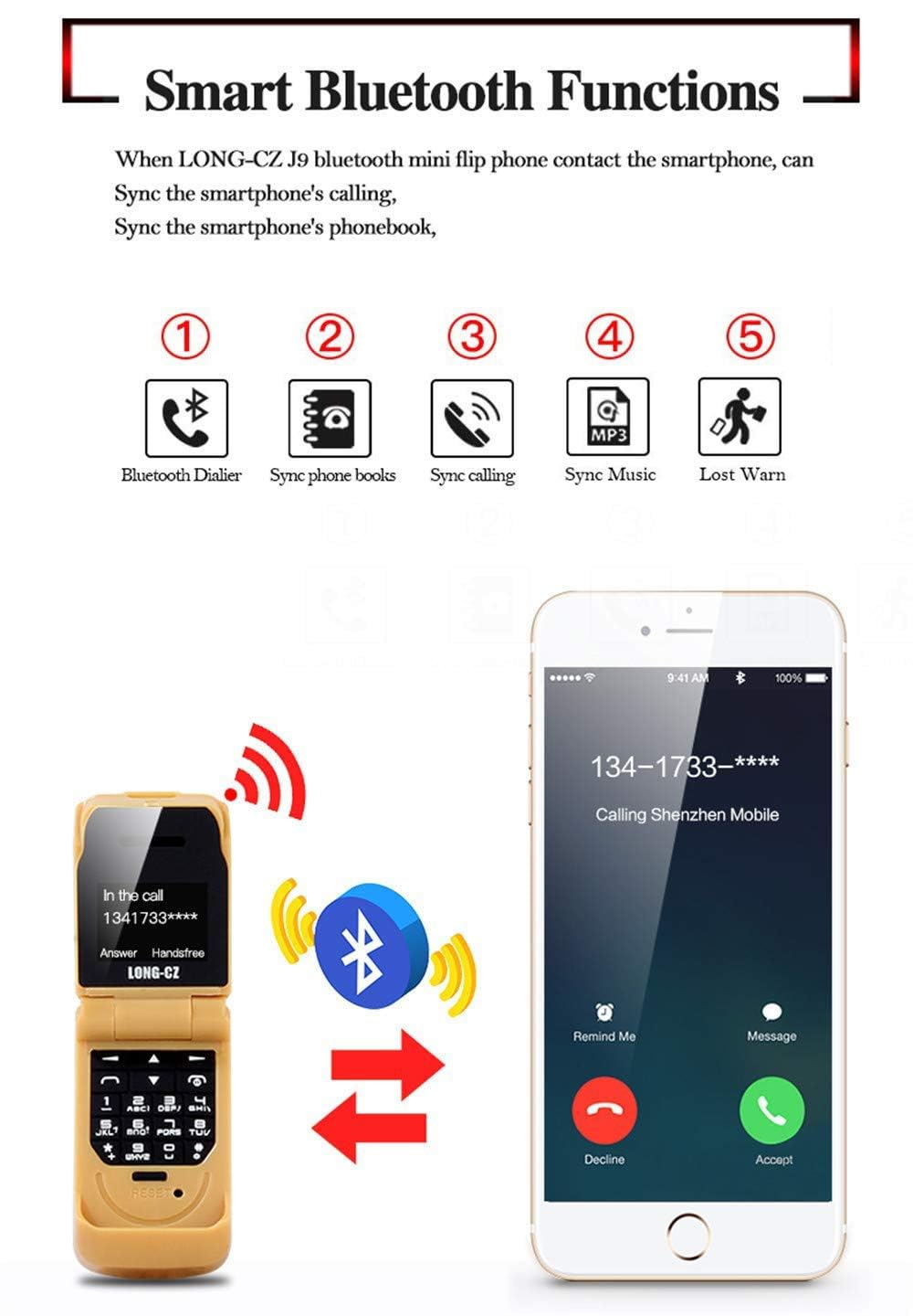 SHIVANSH J9 World's Smallest Flip Mobile Phone Single Micro Sim Support with Bluetooth Dialer and Voice Changer 32 mb Storage 5