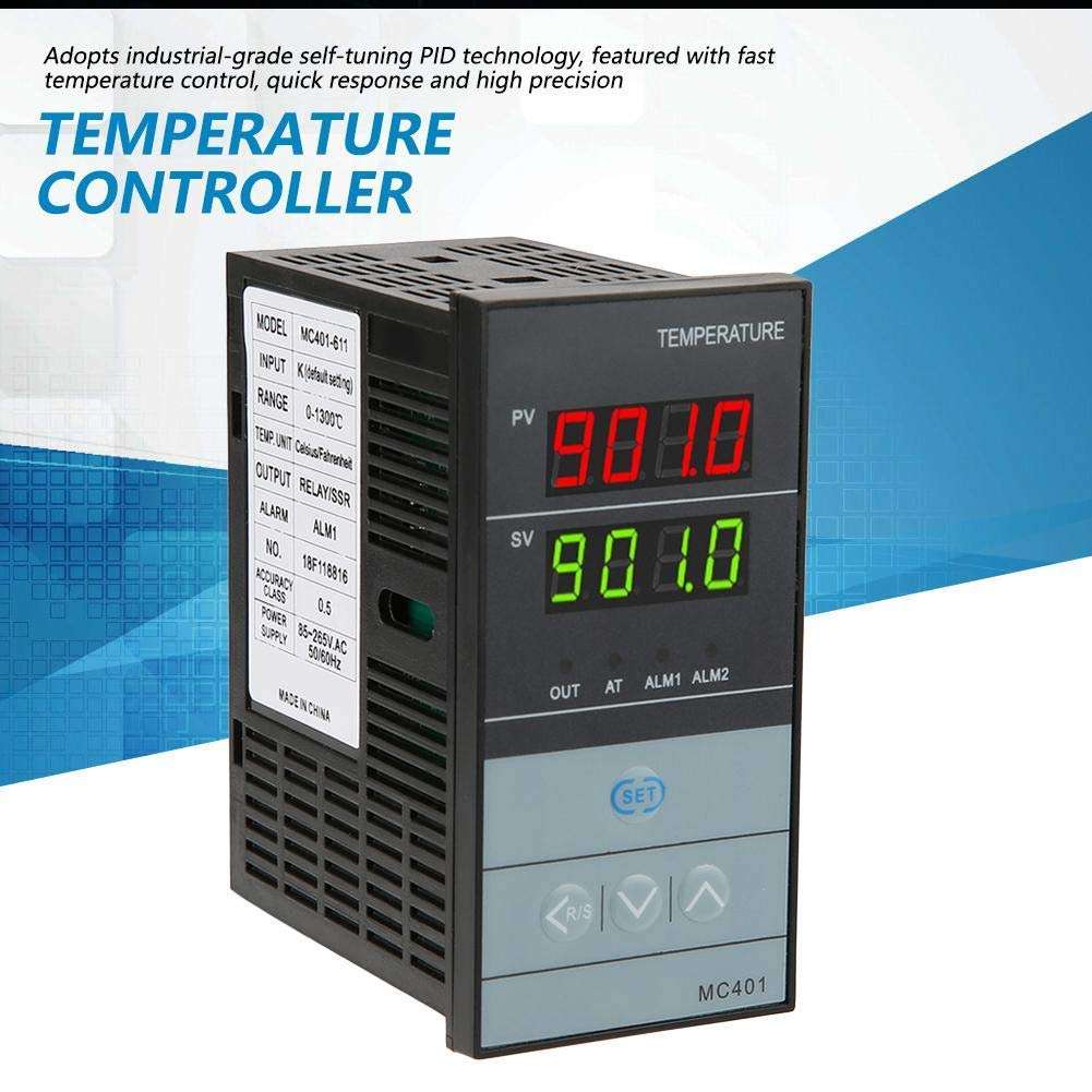 LONGJUAN-C Relay Temperature Controller, Digital PID Temperature Controller Thermostat Relay SSR Output Thermoregulator for Electric Power Food Incubators Ovens Equipment Relay Module 2