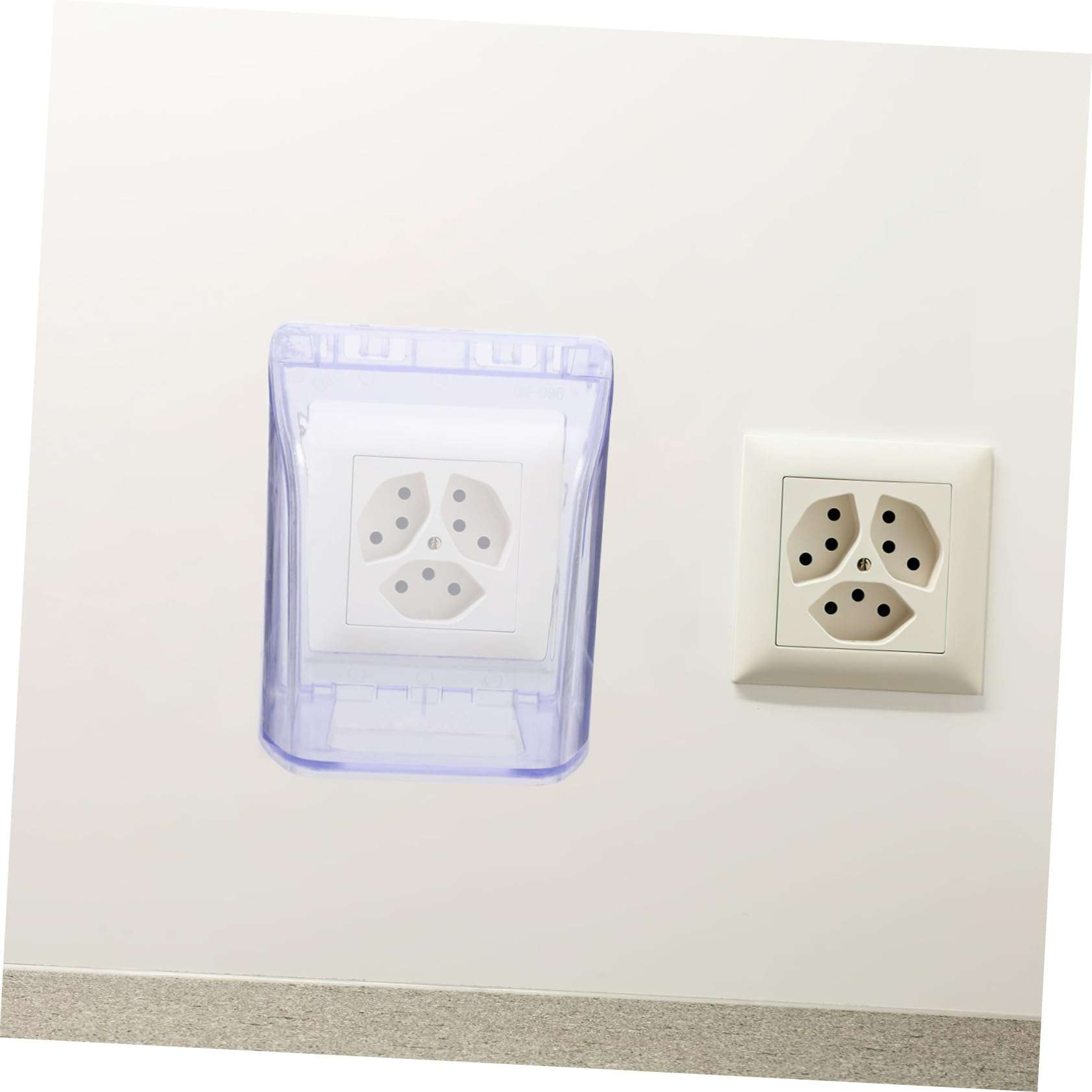 PLAFOPE Transparent 86 Type Socket Protector For Bathroom Waterproof Wall Socket Box Weatherproof Electrical Plug Covers For Outlets Sky Blue 5