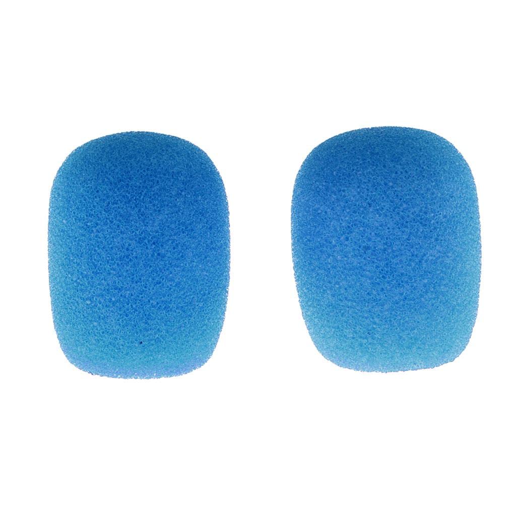 Optimuss 10 Pieces Small Lapel Tie Microphone Sponges Protection Cover 1.1 x 0.86 x 0.31inch Blue 4