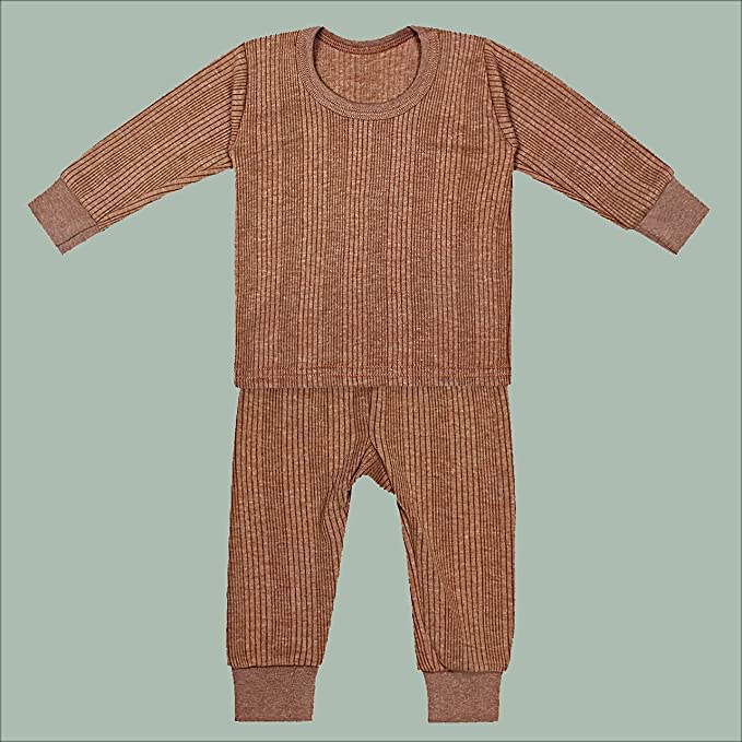 xodi Baby (Unisex) Winter wear Set - Upper & Lower, Round Neck, Full Sleeve (1-2 Year) Brown 4