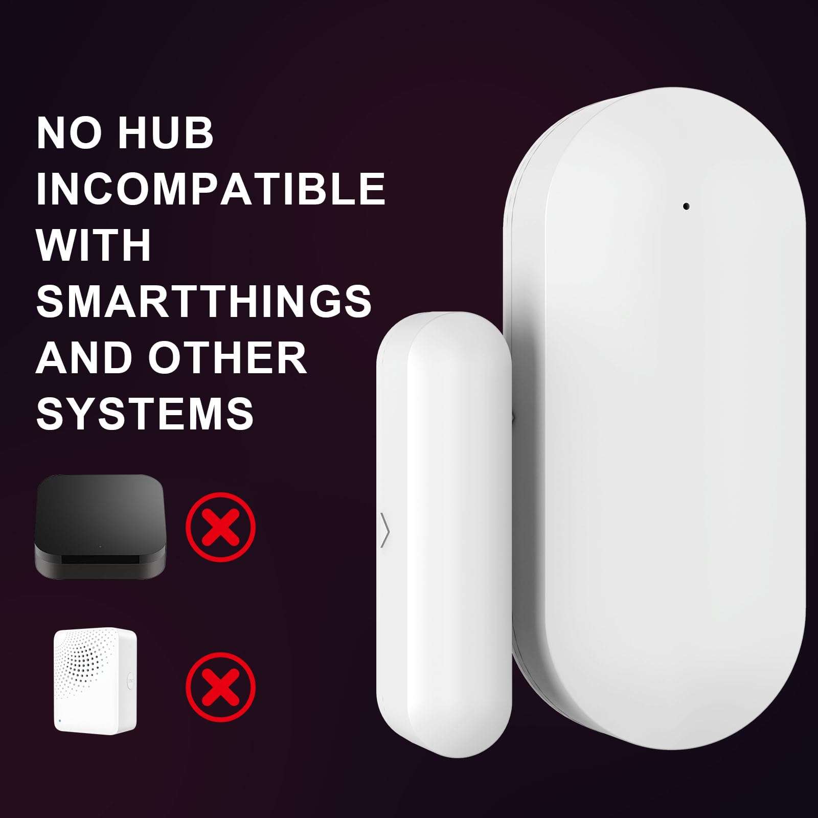 Door Alarms for Kids Safety with WiFi-Connected Silent Alarm,No Hub Window Sensors for Security,Long Battery Life,NO Monthly Fees,Smart Life or Tuya APP Control,Work with Alexa 6