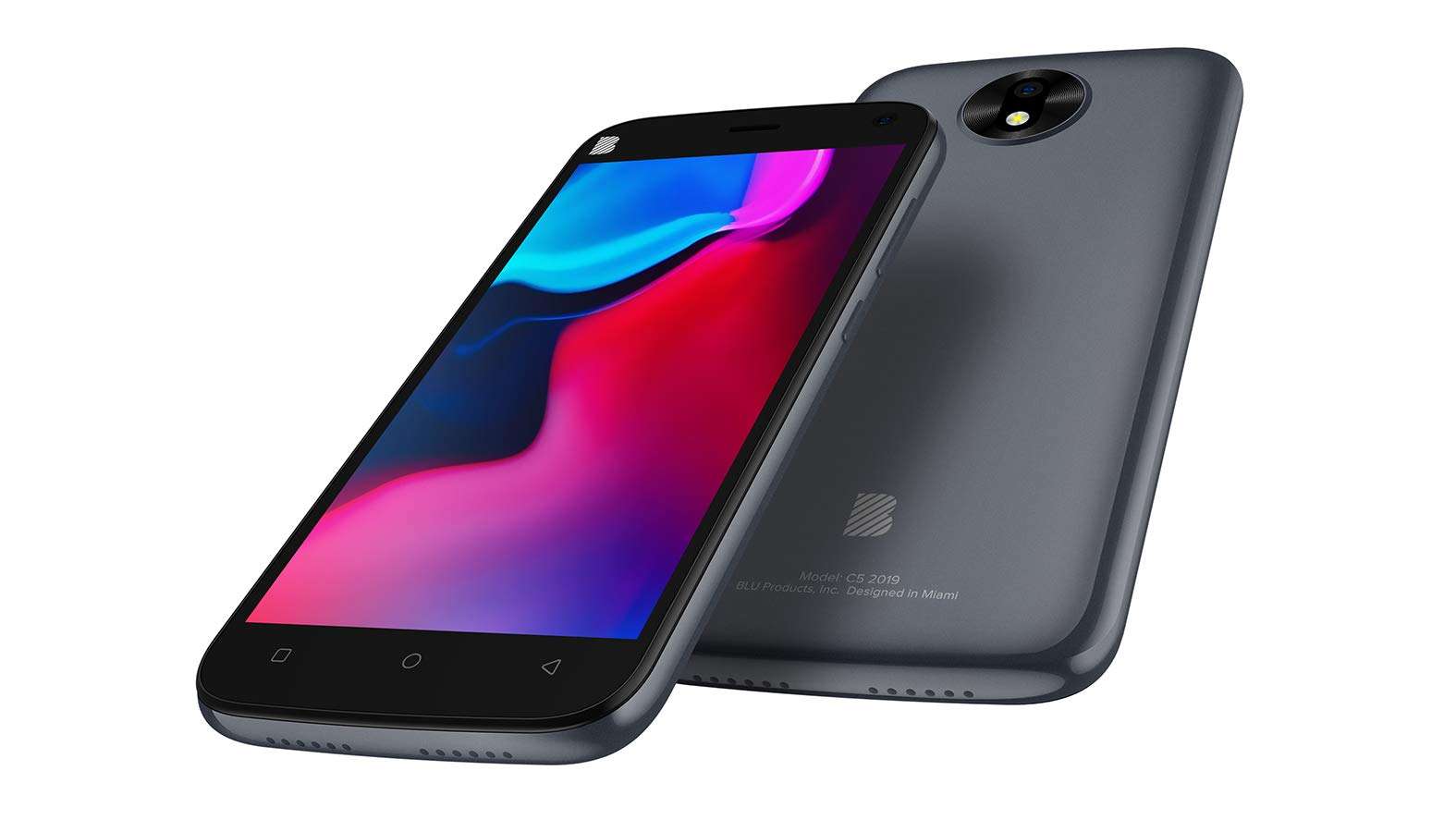 BLU C5 2019 Android Cell Phone 5''Display 16GB Internal Memory Dual Camera (Grey) 4