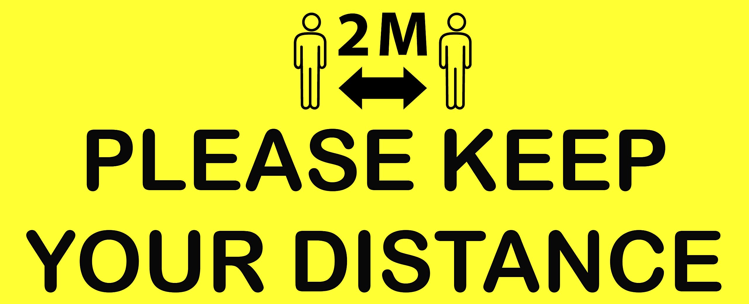 BrittleBerry Laminated Social Distancing Label, 4 x 12 Inch, CORONA VIRUS/COVID-19 Warning Safety Stickers Self Adhesive Vinyl, especially for School, Office, Factory, Bank, General Store, Public Place, Pack of 4 Stickers (Yellow) 5