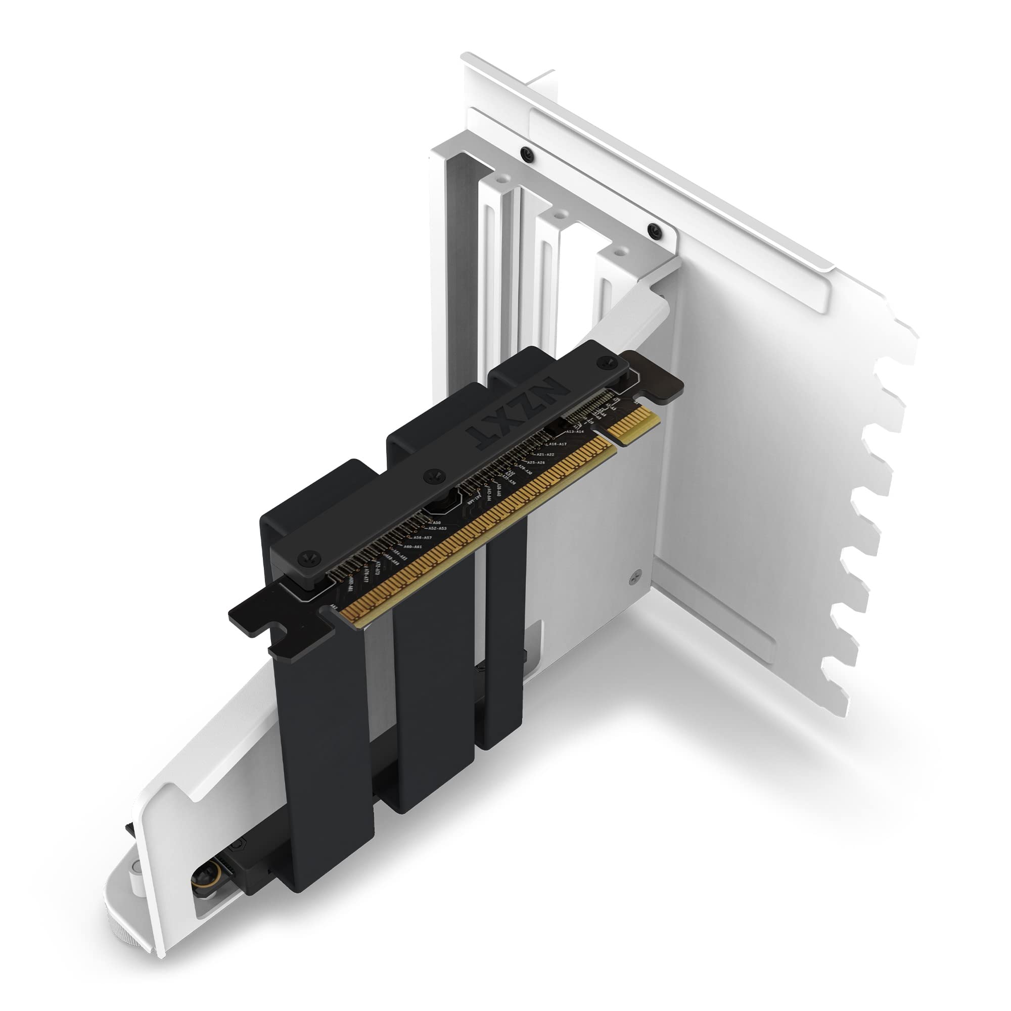 NZXT Vertical GPU Mounting Kit - AB-RH175-W1-175 mm PCIe 4.0x16 Riser Cable - GPU Holder - Sturdy Steel Bracket - White 4