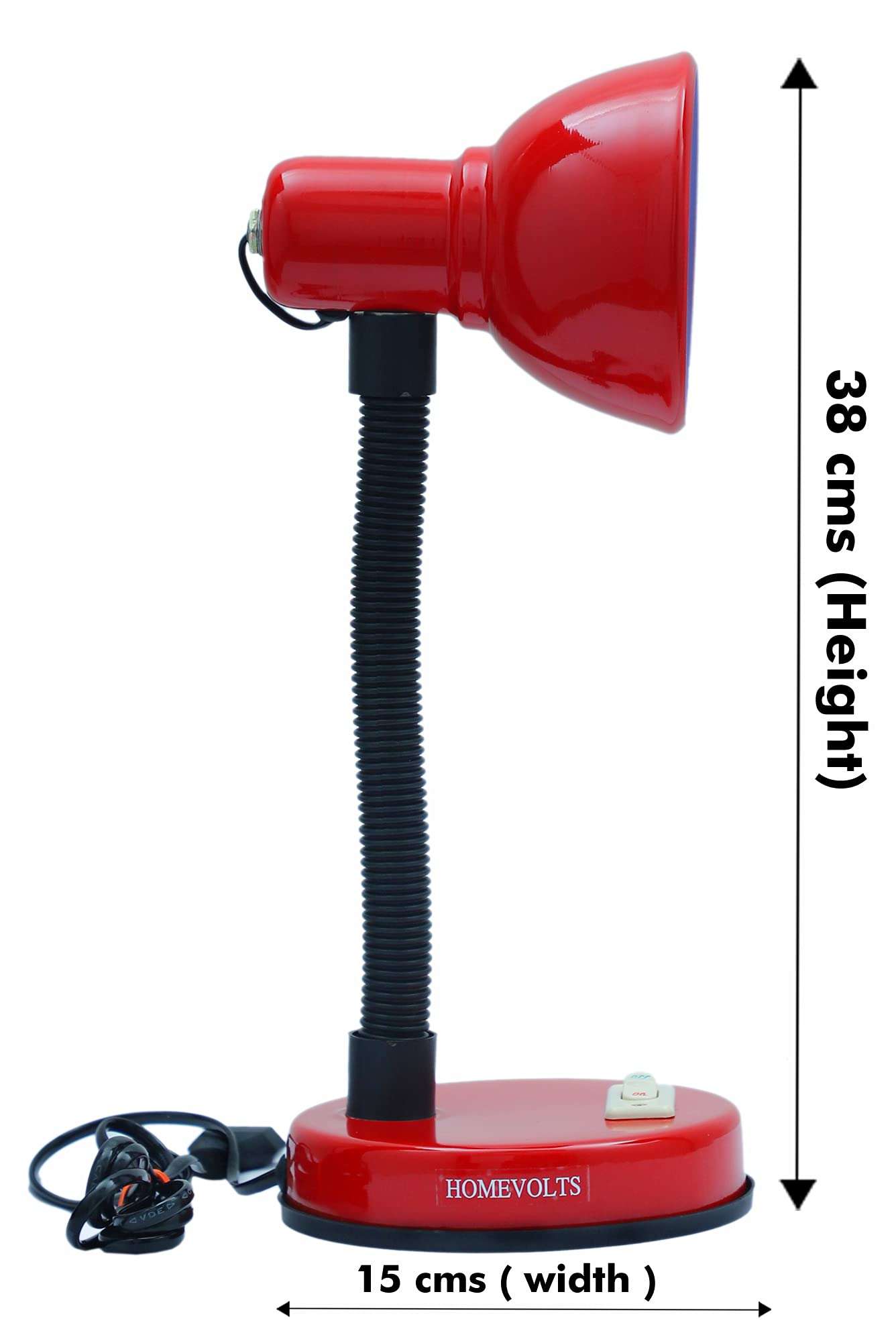 HOMEVOLTS Reading and Studying Desk Table Lamp (Red) 4