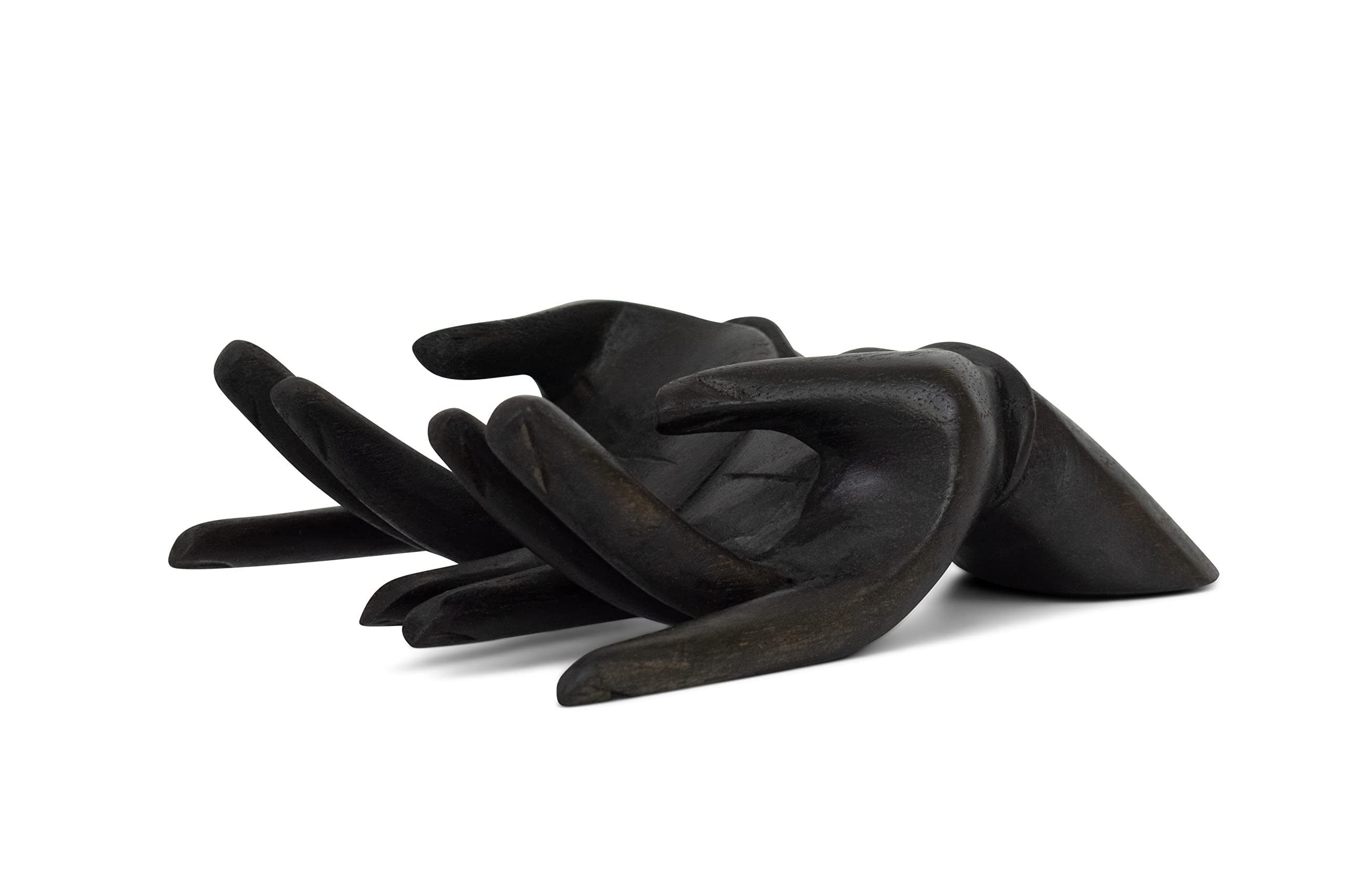 G6 Collection Wooden Handmade Business Card Stands Holder Wood Hand Carved Decor Accent Decoration Gift Bar Art Handcrafted Decorative Artwork (Black) 1