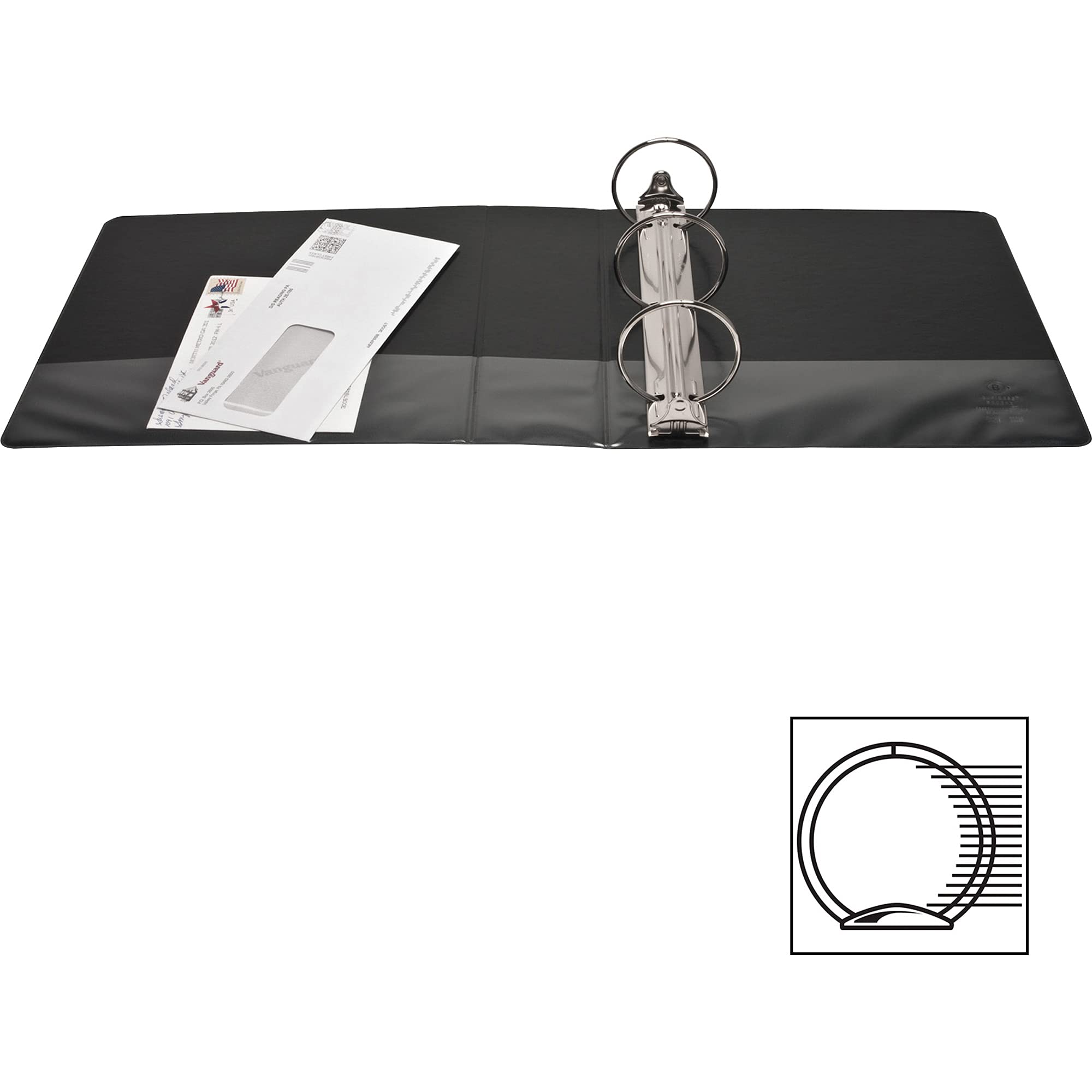 3 Inch Binder, 3 Ring View Binders, Rugged Heavy Duty Binder for Home, Office, School - Holds Up to 625 Sheets Each - Presentation Clear View Customizable Cover and Back - (6 Pack, Black) 4