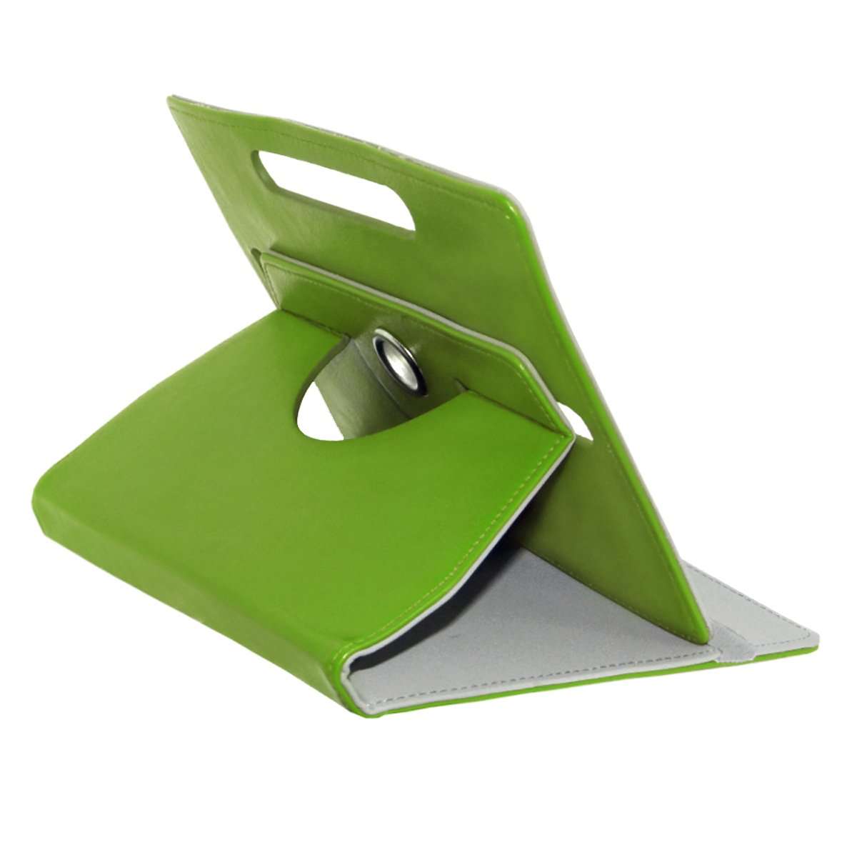 Acm Rotating 360 Leather Flip Case Compatible with Hp Voicetab 7 Cover Stand Green 6