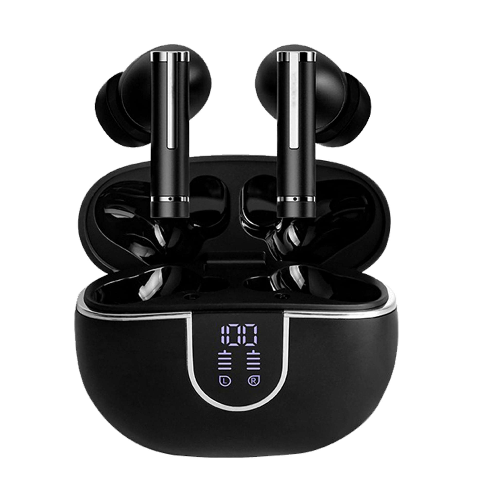 Voonex Sound Ultimate Wireless Headphones: Sound X Pro Bluetooth Earbuds with Noise Cancelling, Mic, and Hi-Fi Sound - 60H Playback LED Power Display - Compatible with Apple, Android, and More 1