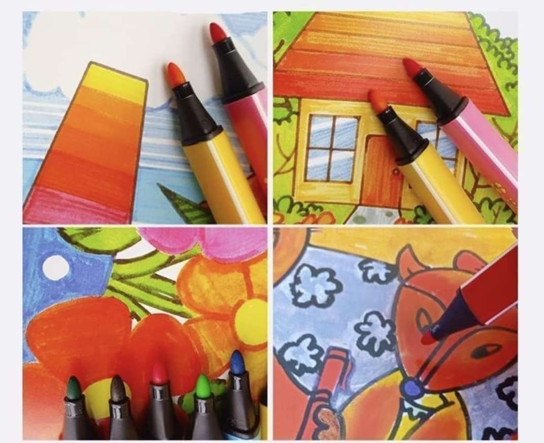 DEOXY Washable Watercolor Pens Set - Colouring Kit Art Markers Colour Sketch Pens Set Kids Artists Sketching Drawing Materials Craft Supplies Return Gift (48 Watercolor Pen Set) 3