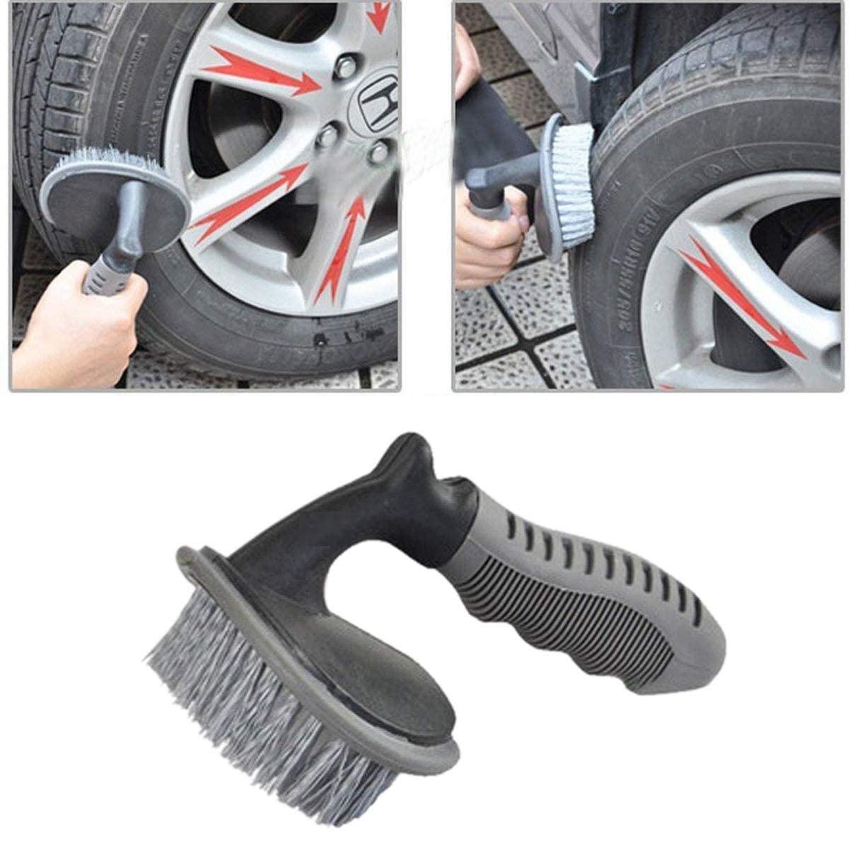 GLIVE (LABEL) Car Wheel Rim Brush Clean Wash Useful Brush Car Truck Motorcycle Bike Cleaning Brush 4