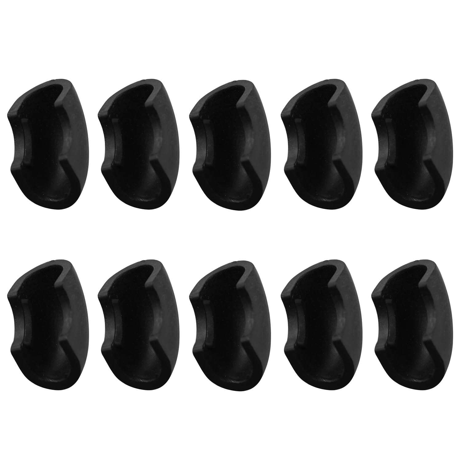 LQ Industrial 10PCS Bent Pad Open Foot Round Tube Non Slip Rubber Foot Pad U Shaped Furniture Protection Chair Leg Cap Suitable for Hardwood Floor Scratch Protection Leg Sleeve Black. 1